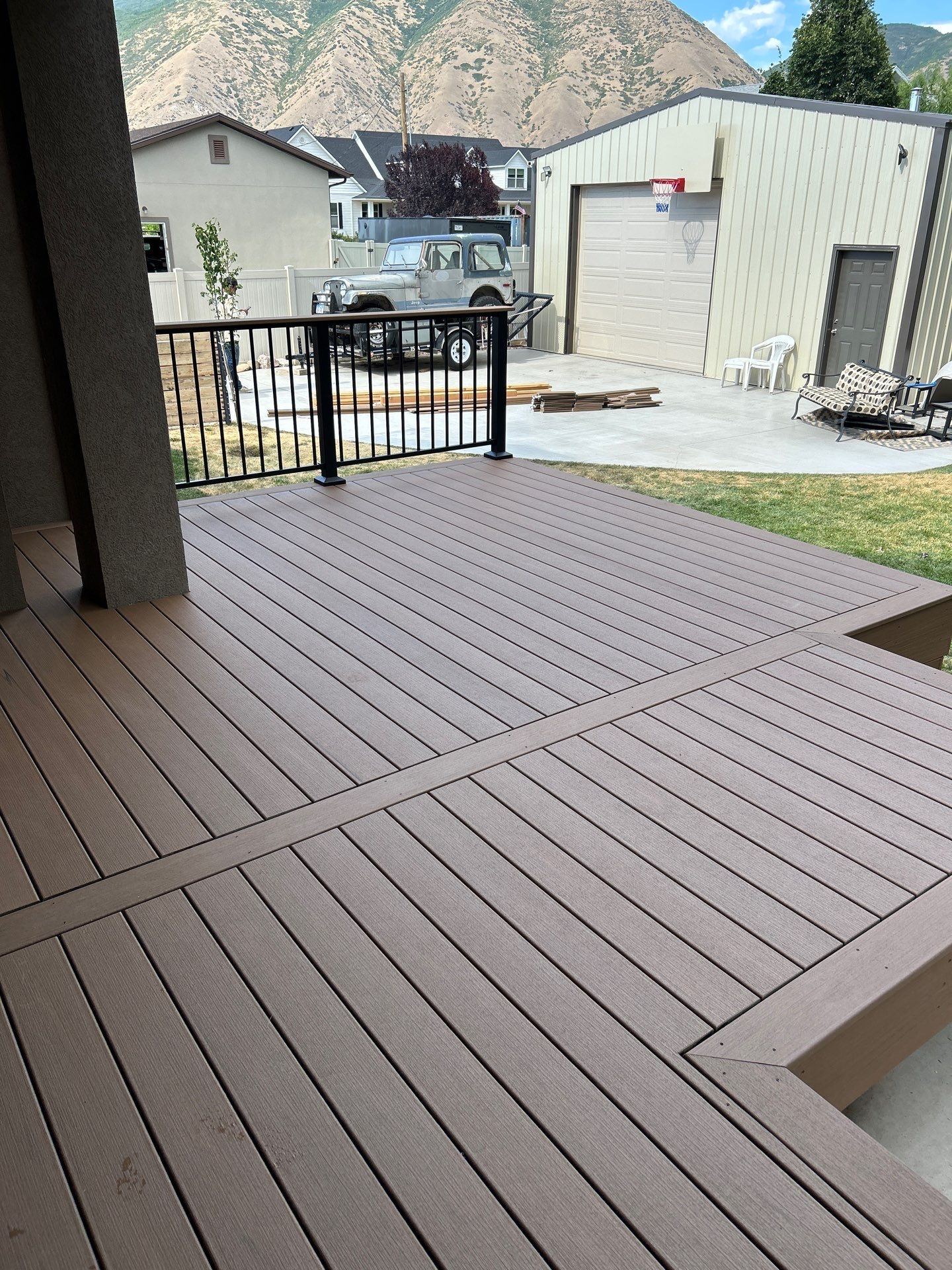 Hot Tub Deck with Cocktail Rail by SAGE Decks