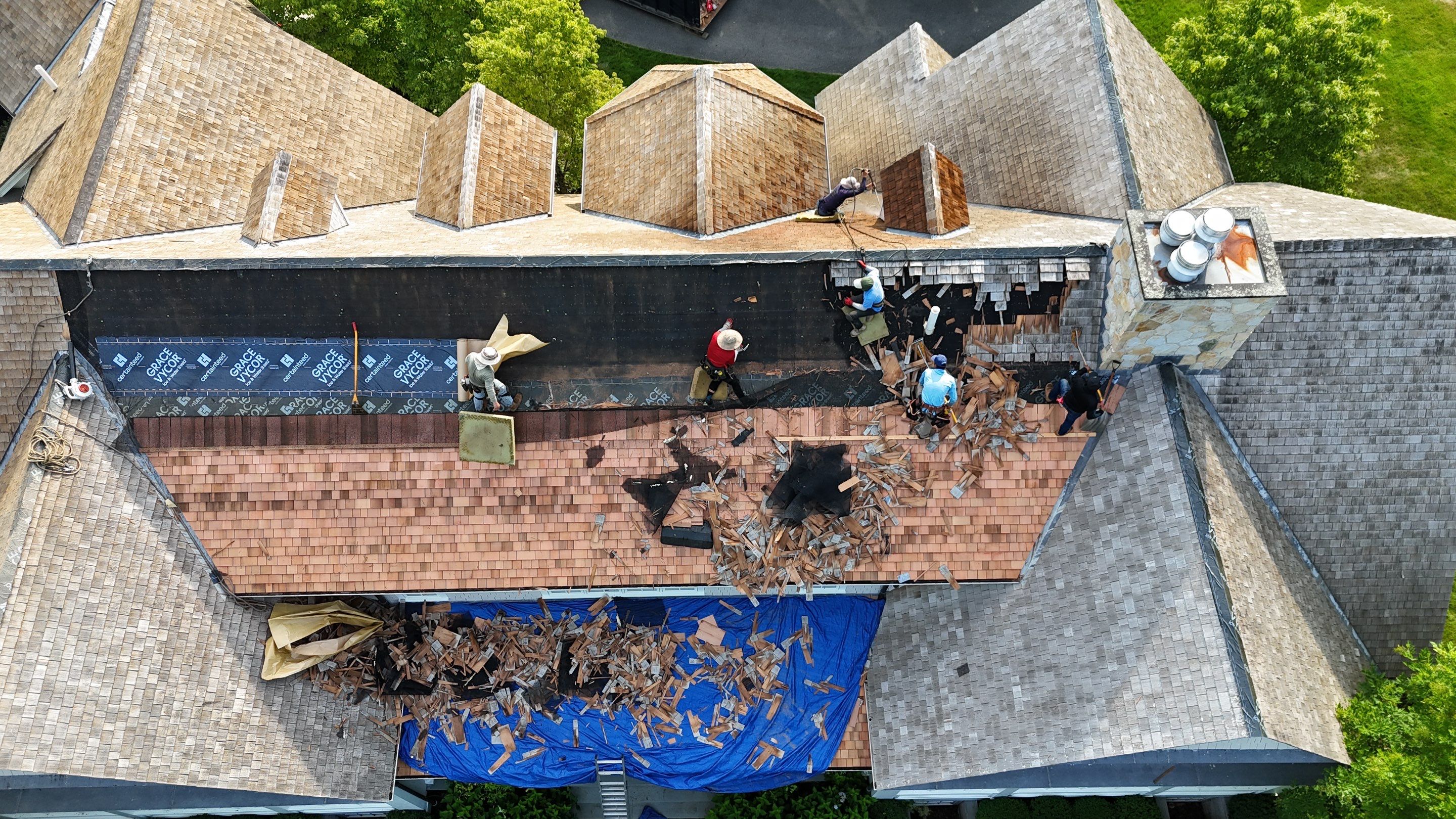 Cedar Shake Roof Restoration by Mighty Dog Roofing of Greater Middlesex County