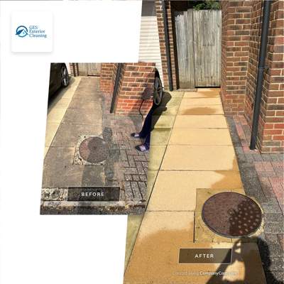 Driveway Clean using Honda 21lt High Pressure Machine