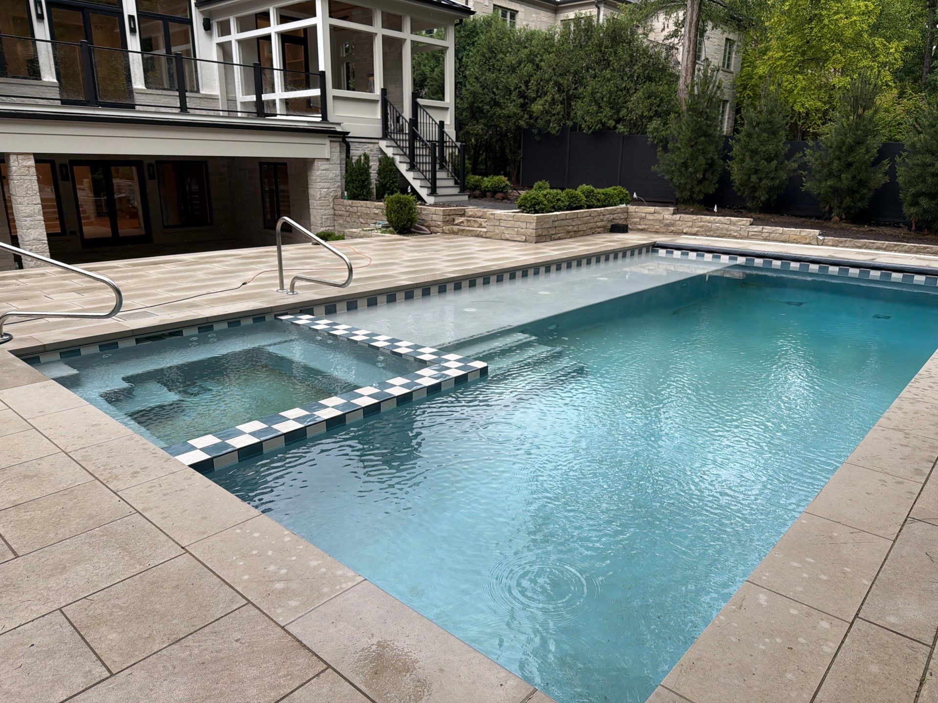 Platino Checkered Tile by North Shore Pool & Spa