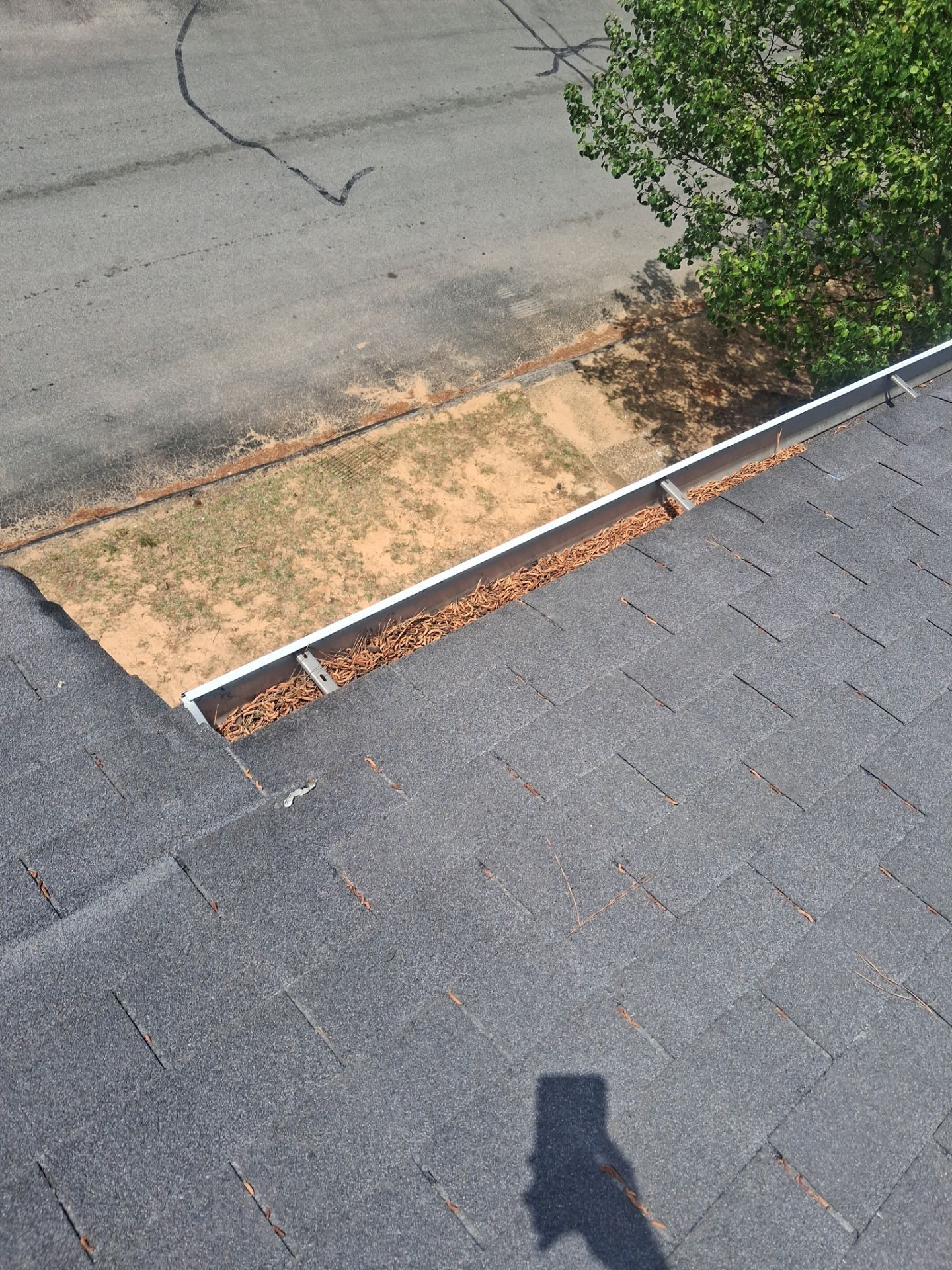 HOA gutter cleaning before photo