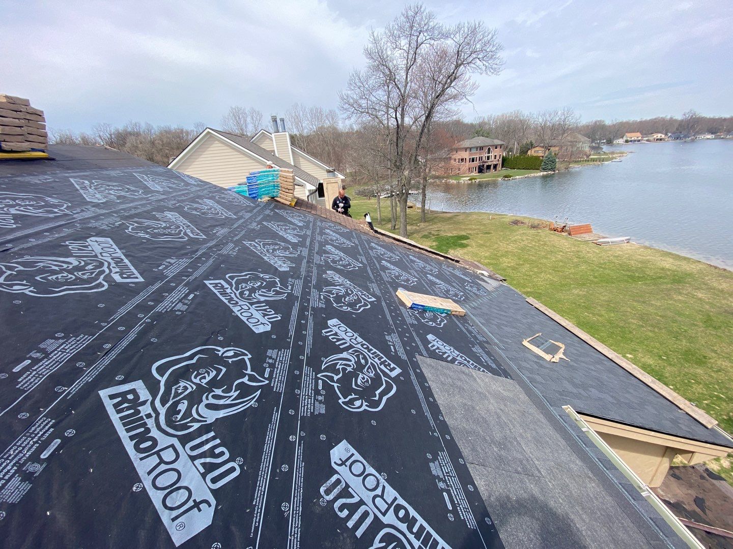 Roof Replacement  Certainteed Landmark Moire Black  by Bloomfield Construction & Restoration
