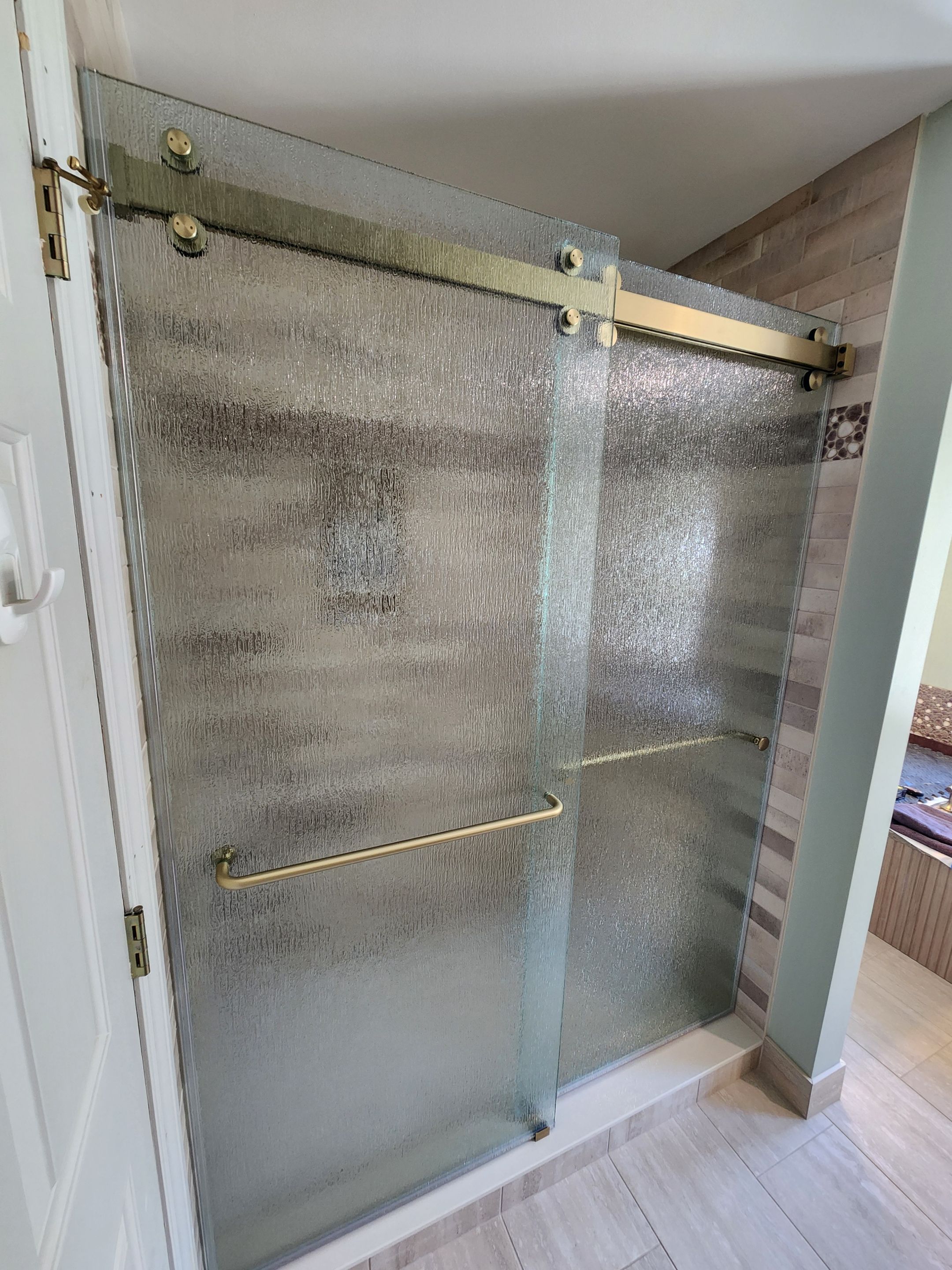 Frameless Sliding Shower Doors by Cheshire Glass Company