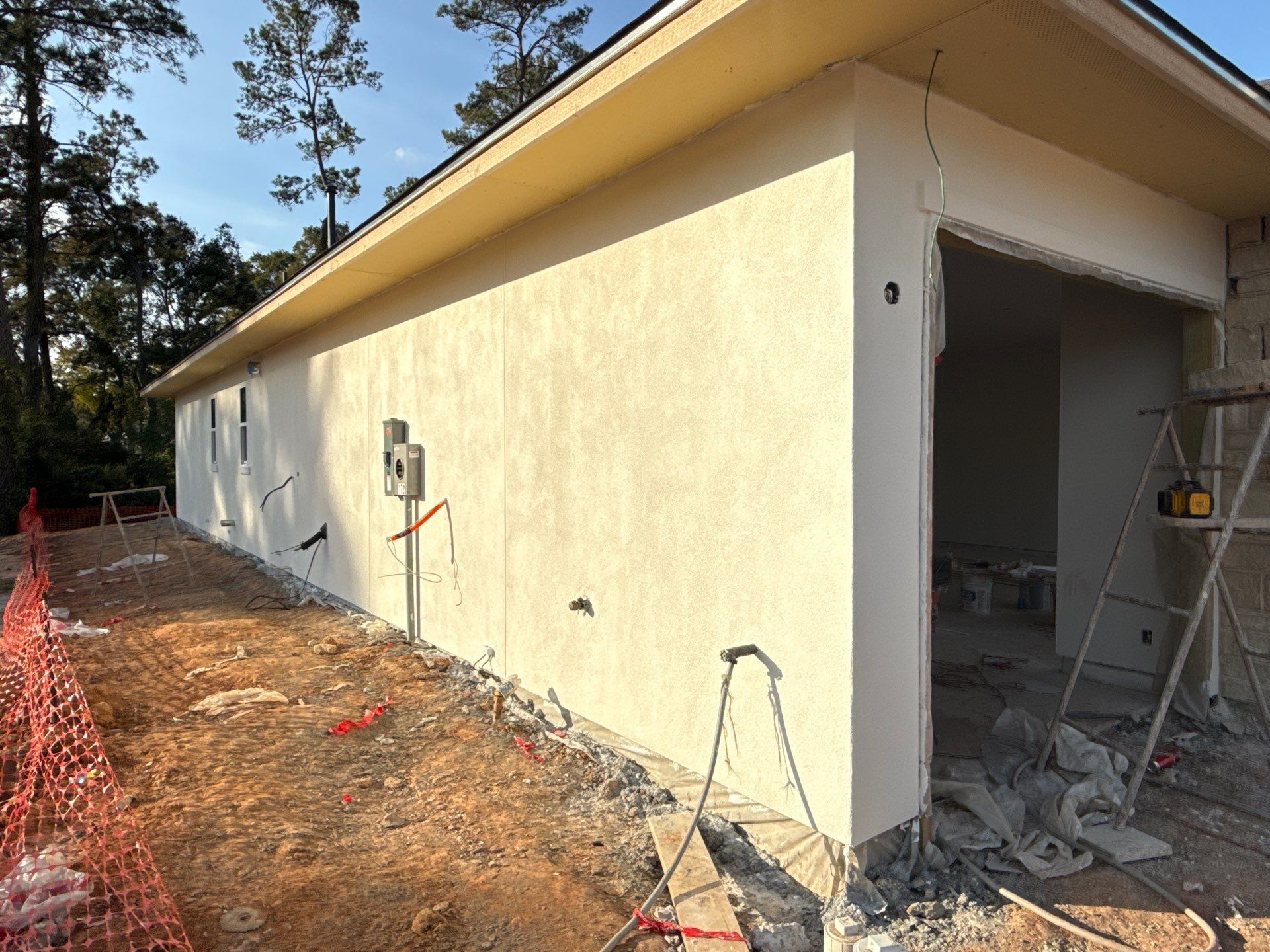 Pre-Landscape Precision: Stucco Finish with Backer Rod Detail by Apex Conventional Stucco Llc