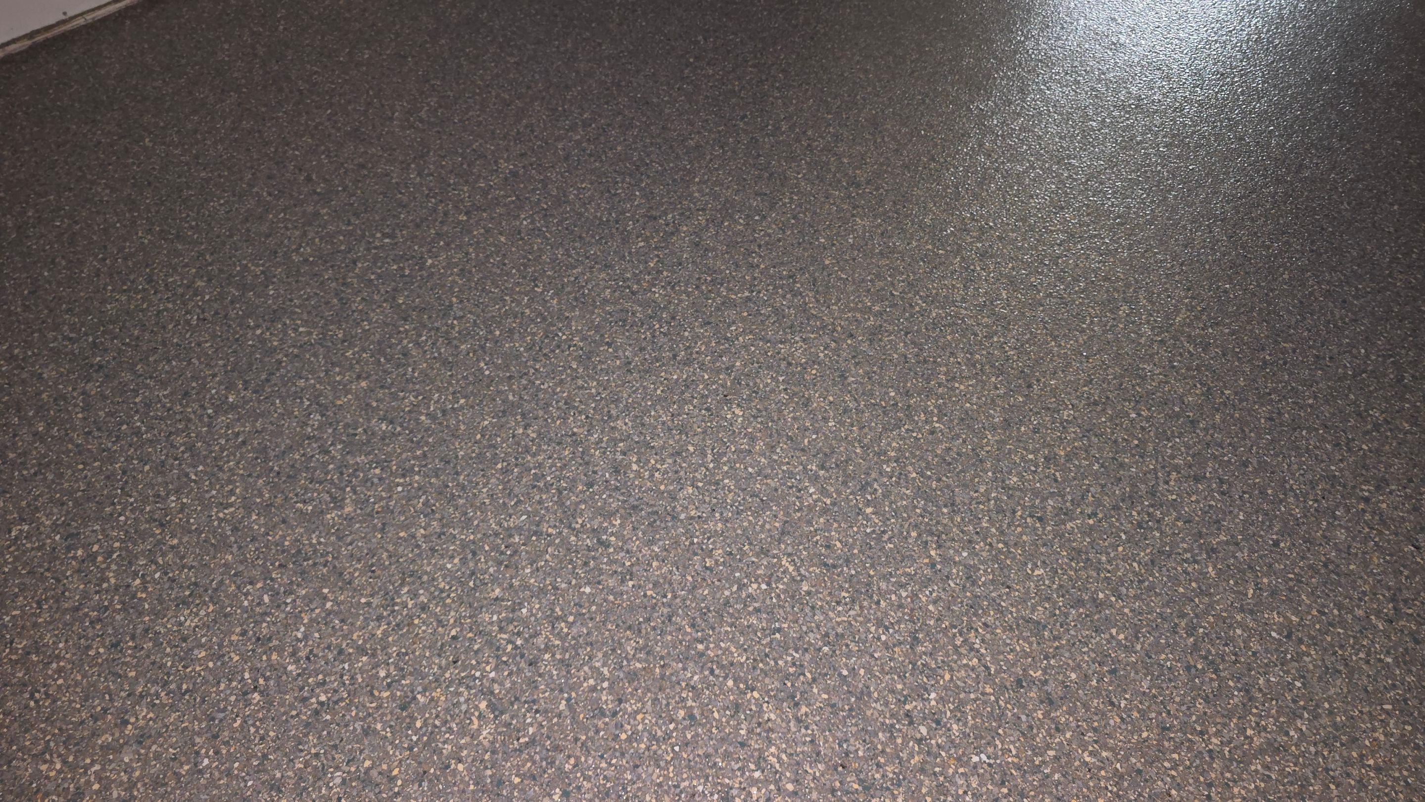 Shop Floor Using Custom Flake by Elite Floor Solutions