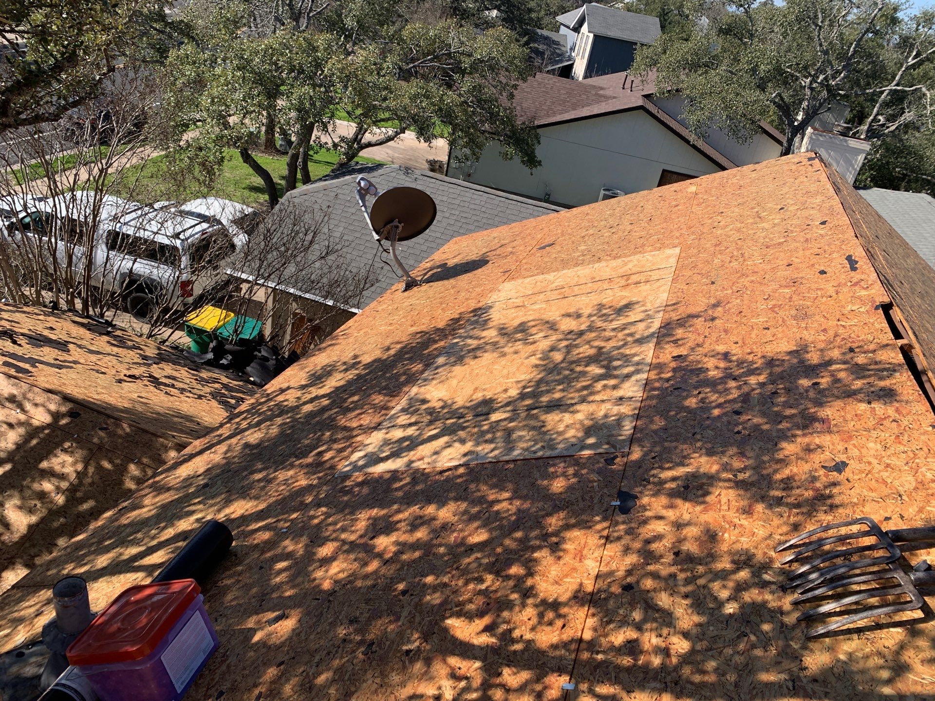 Cedar Park Roofing Replacement With Malarkey Vista AR Shingles and Decking Repair by Caliber Restoration LLC