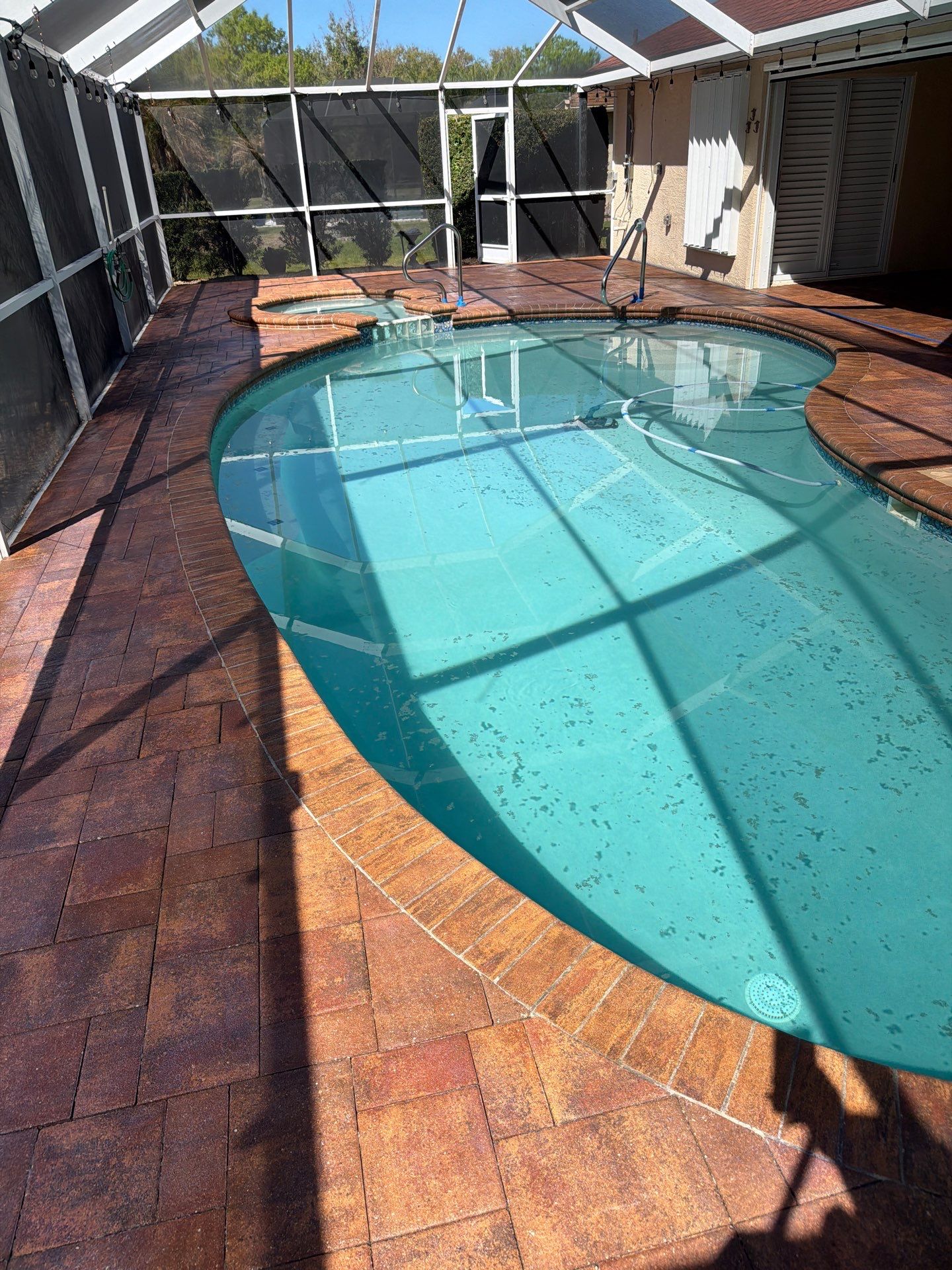 Paver Sealing and Striping for Sun City Center Pool Deck by Supreme Paver Experts