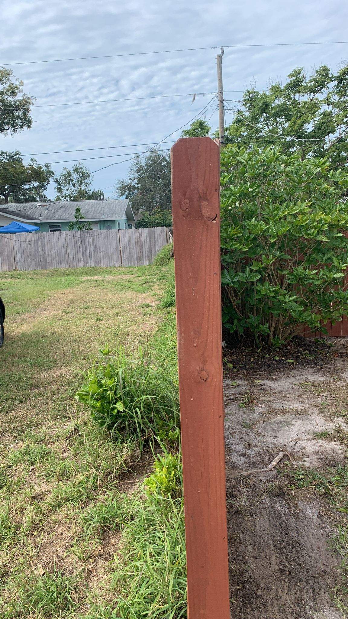 Red-Stained Wood Privacy Fence and Gate Repair in Venice by True Fence LLC