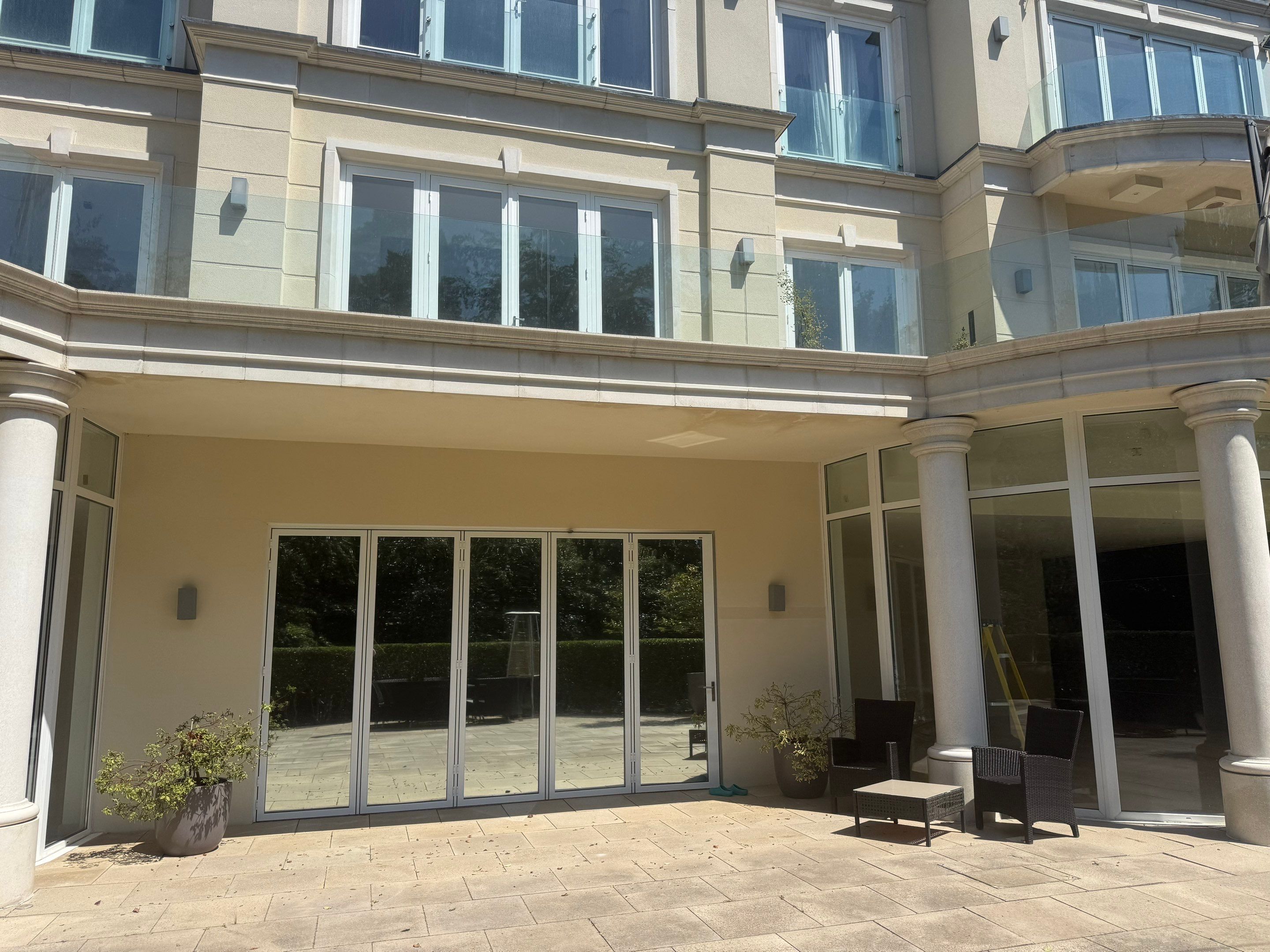 Full Exterior Cleaning of a Neoclassical Estate in Weybridge by Ges Exterior Cleaning ltd