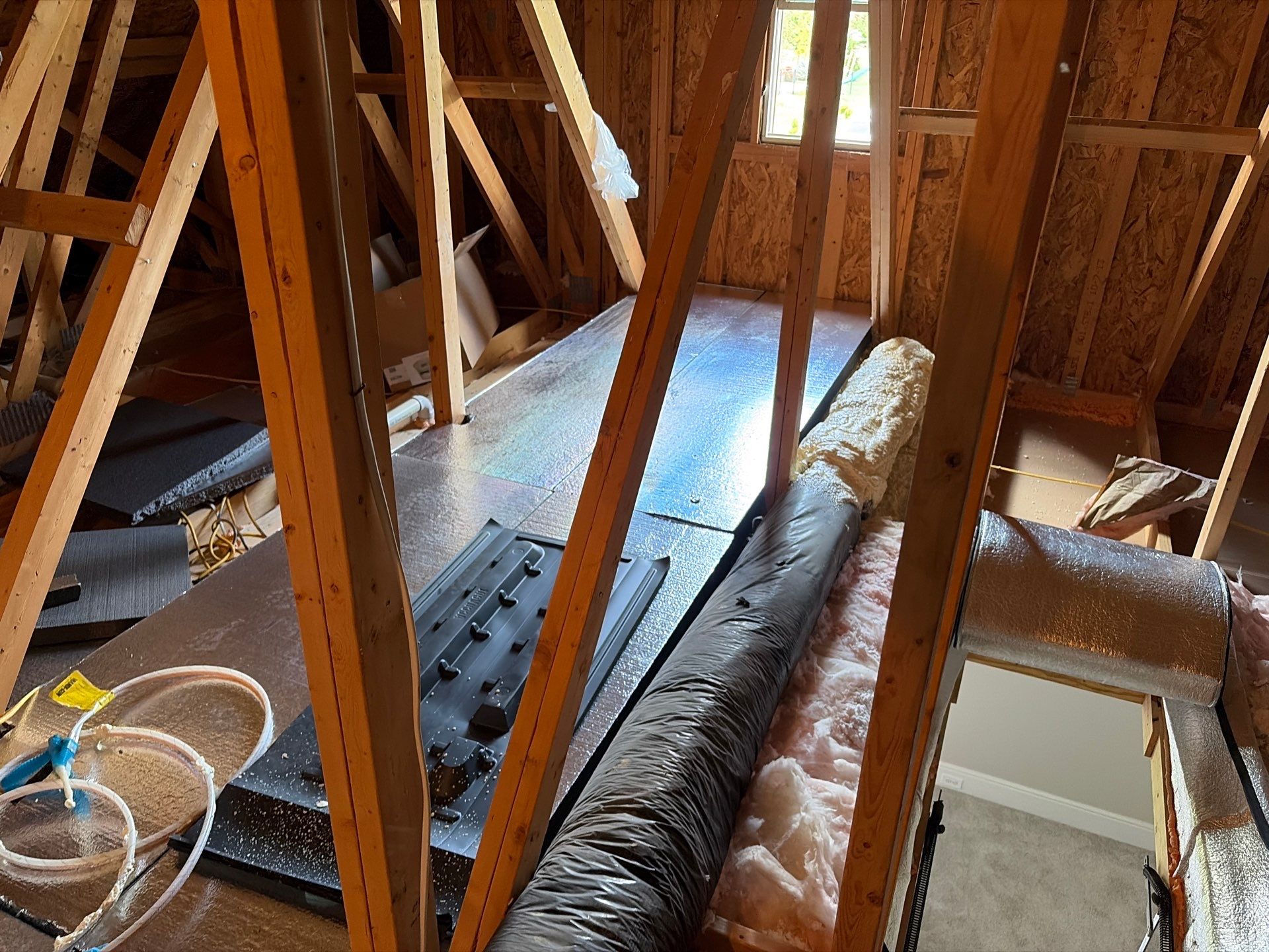 Sanitizing and Transforming a 2,100 sq ft Attic for a Better Home Performance by Home Environment Solutions