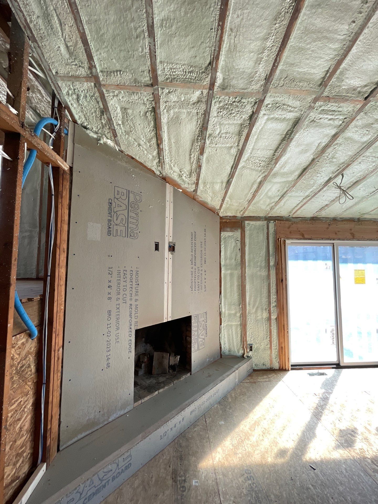 Basement Exterior Walls using Closed Cell Spray Foam by NYS Foam & Energy