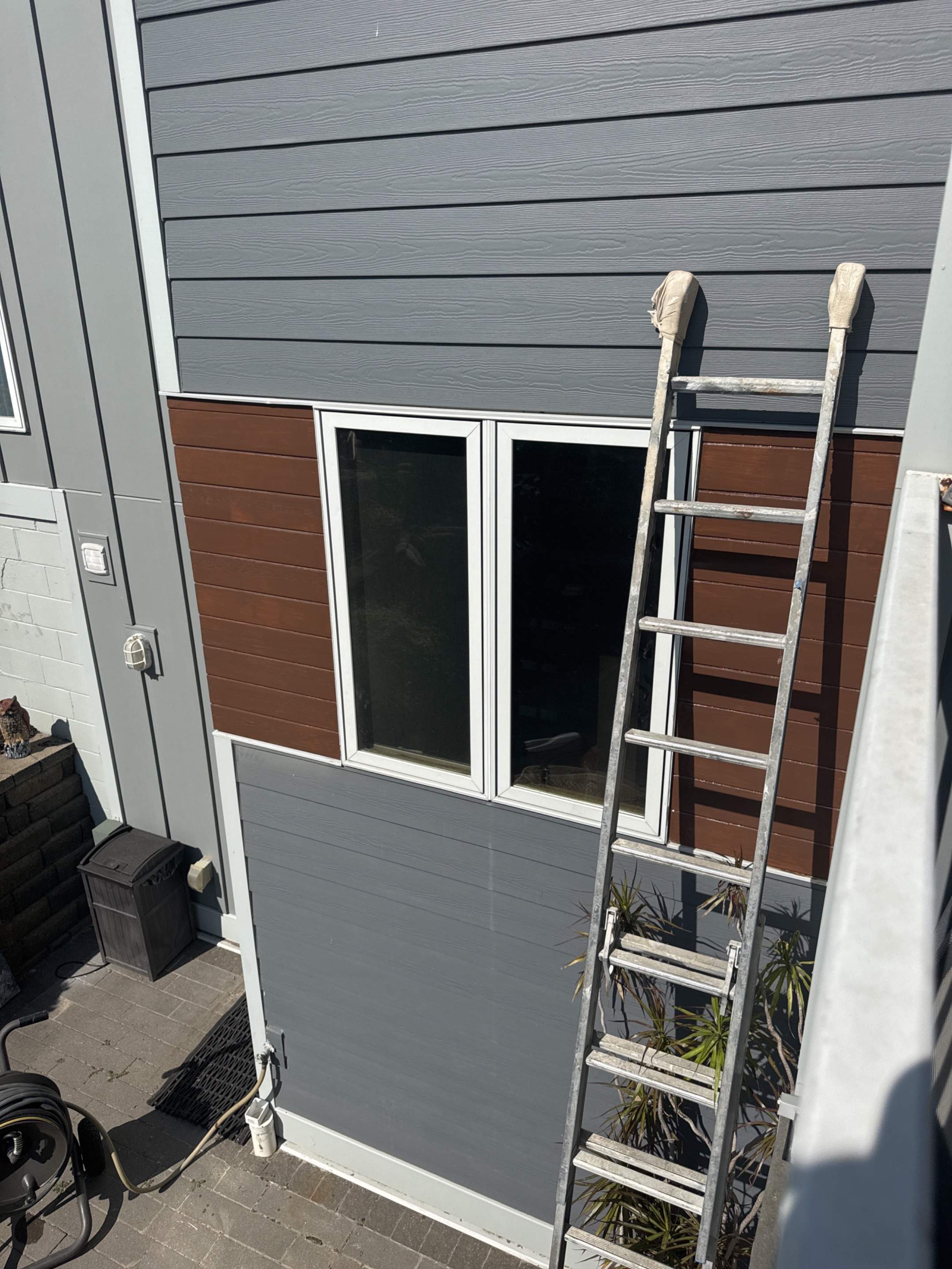 Exterior Wood Siding Staining and Chimney Refinishing in Valley by Carps Complete Exteriors