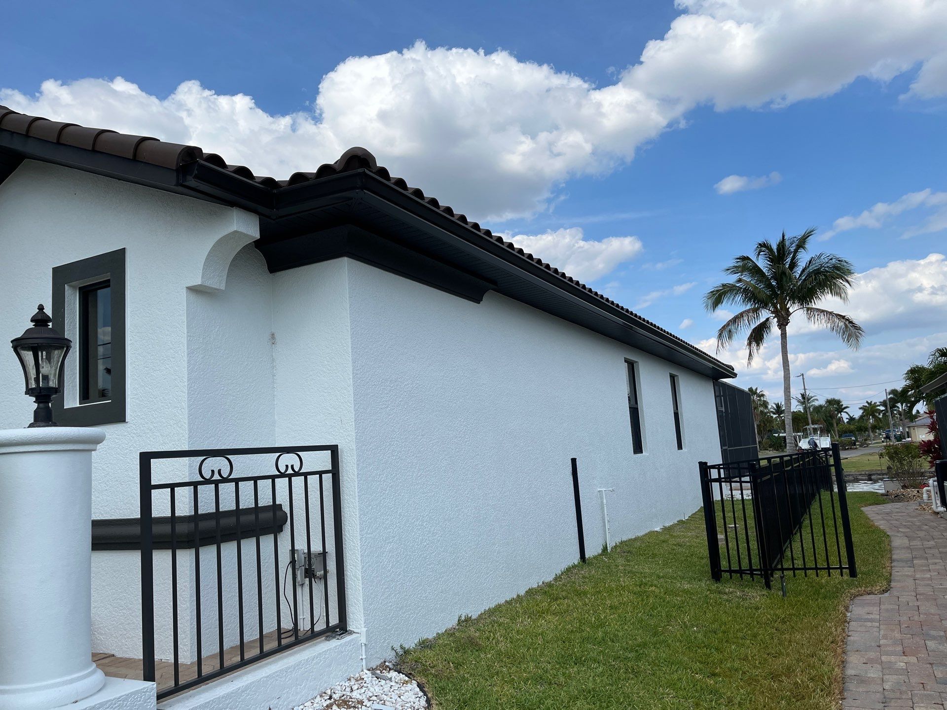 Stylish seamless gutters in Cape Coral FL by Gutter Professors