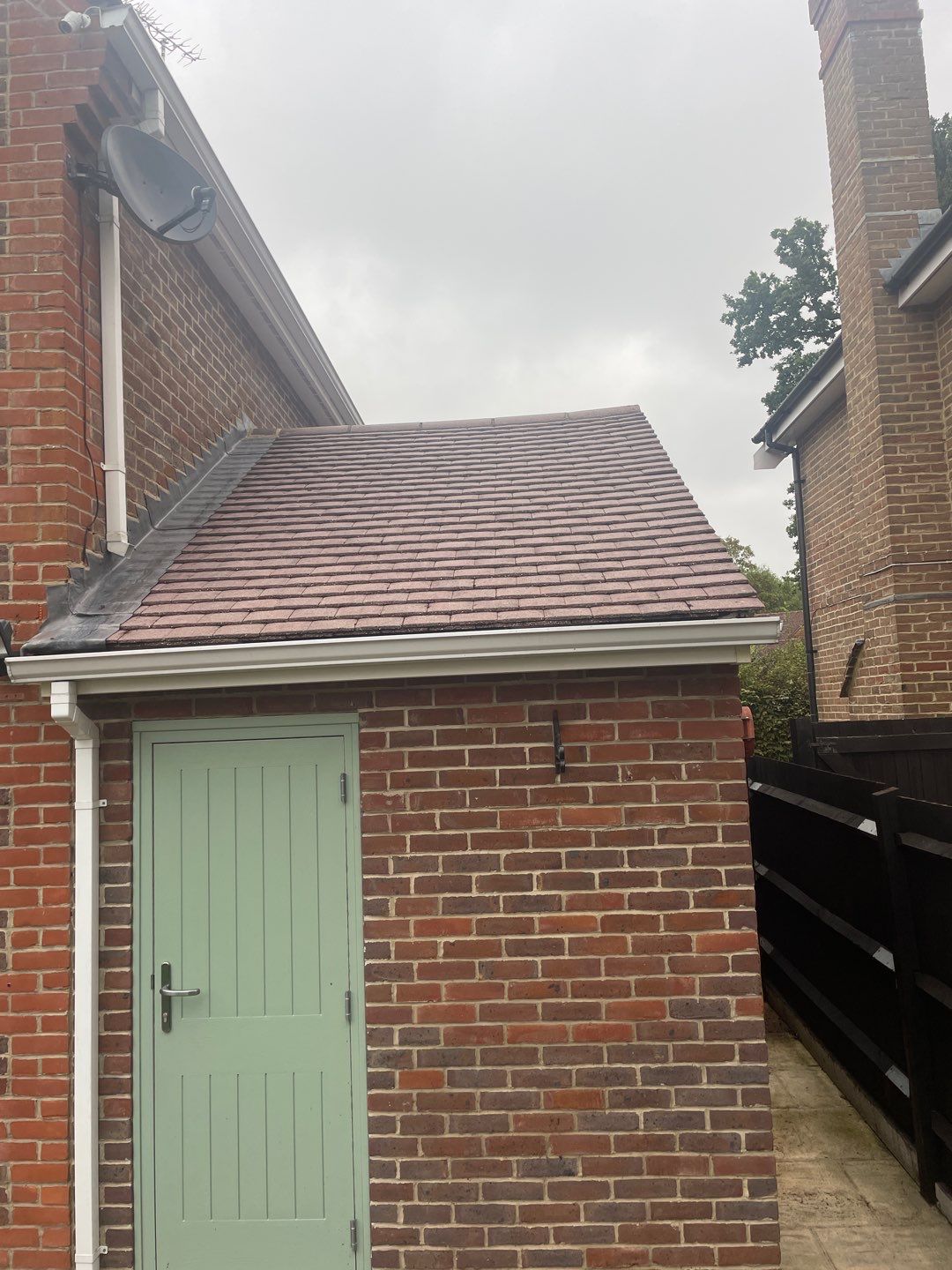 Roof -Patio -Side Path Clean using Honda 15lpm Low Pressure Washing Machine by Ges Exterior Cleaning ltd