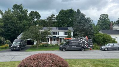 Solar Panel Installation With Snow Guards
