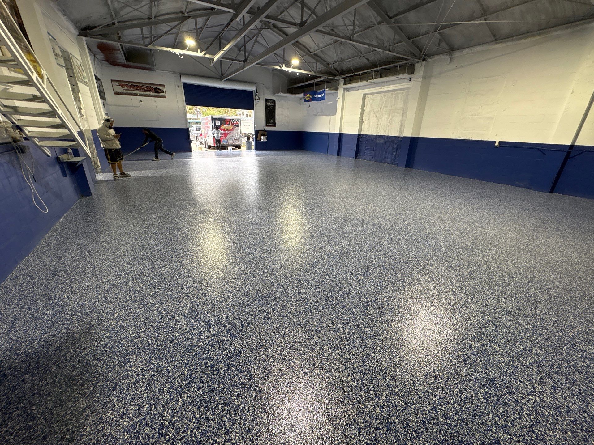 Commercial Floor Upgrade – Orbit Flake System Installation by Performance Floors & Coating