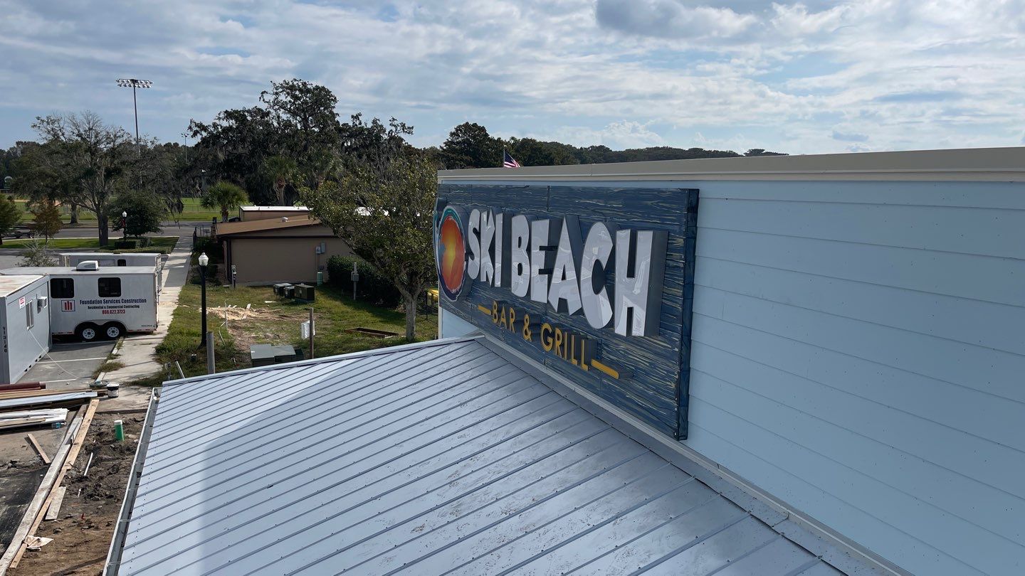Channel Letters on Backer for Ski Beach Bar and Grill by SignCrafters