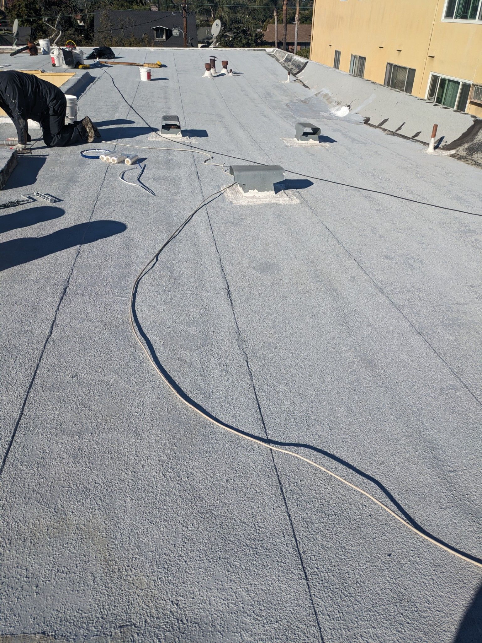 Commercial Silicone Roof System using American Standard Silicone System by Hull Brothers Roofing