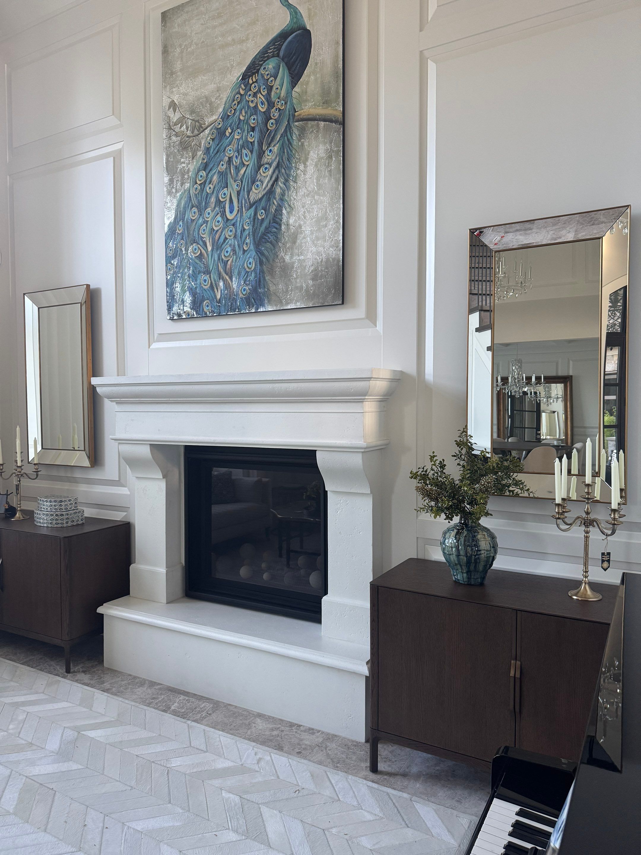 Professional Hanging of Mirrors & Art in a Designer Home by YVR Construction Group
