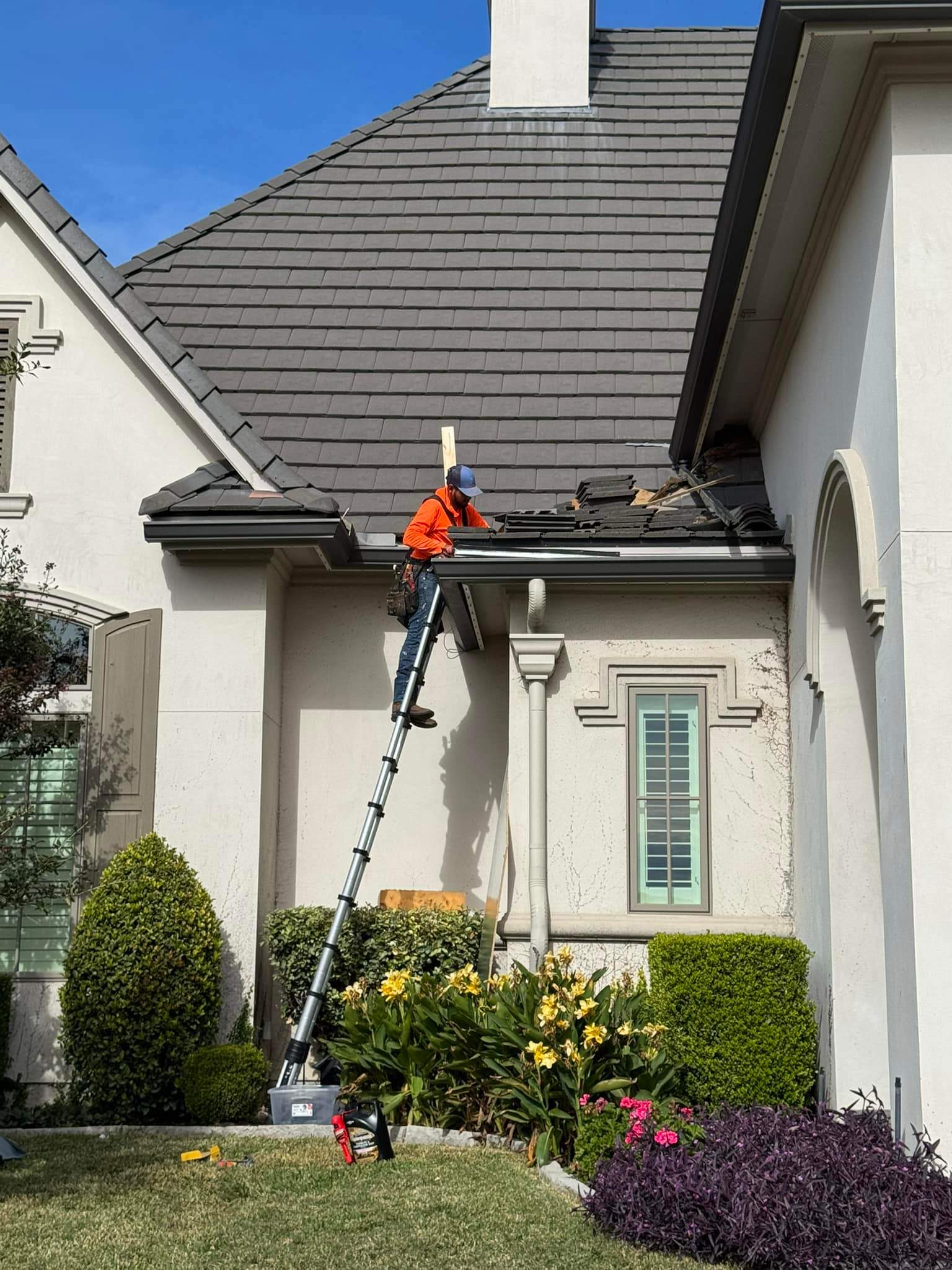 Residential Roofing Repair using Various Roof Repair Materials by Harvey Roofing & Construction