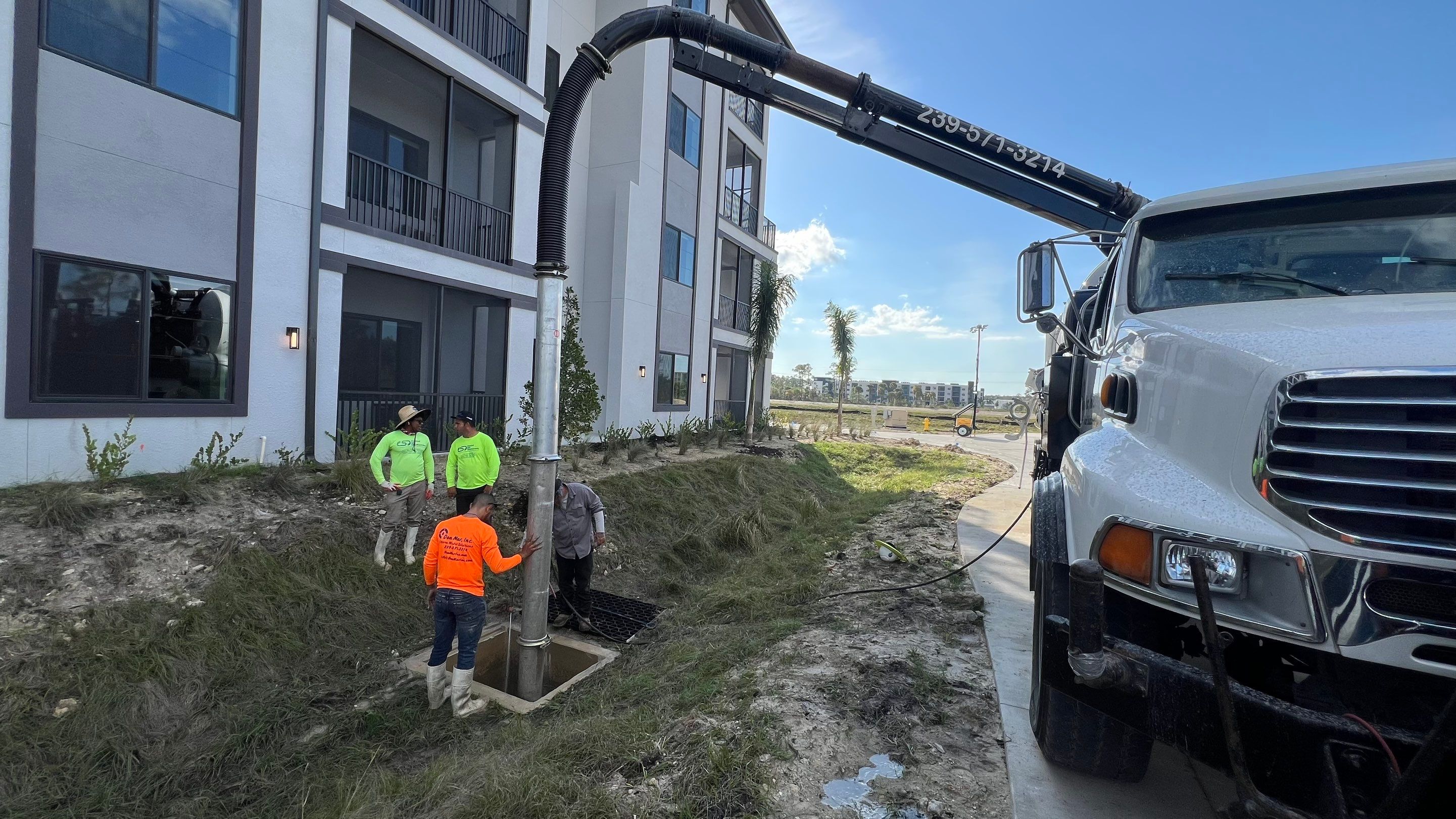 New Construction Stormwater Catch Basin Cleaning by APS Power & Water
