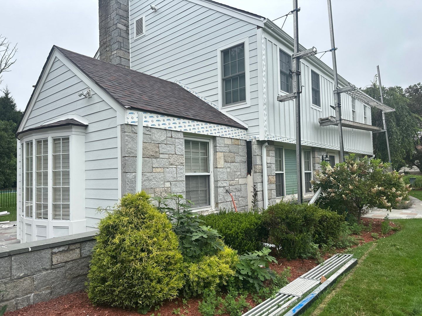 Siding Installation using Hardie Plank Artic white by A Plus Exterior