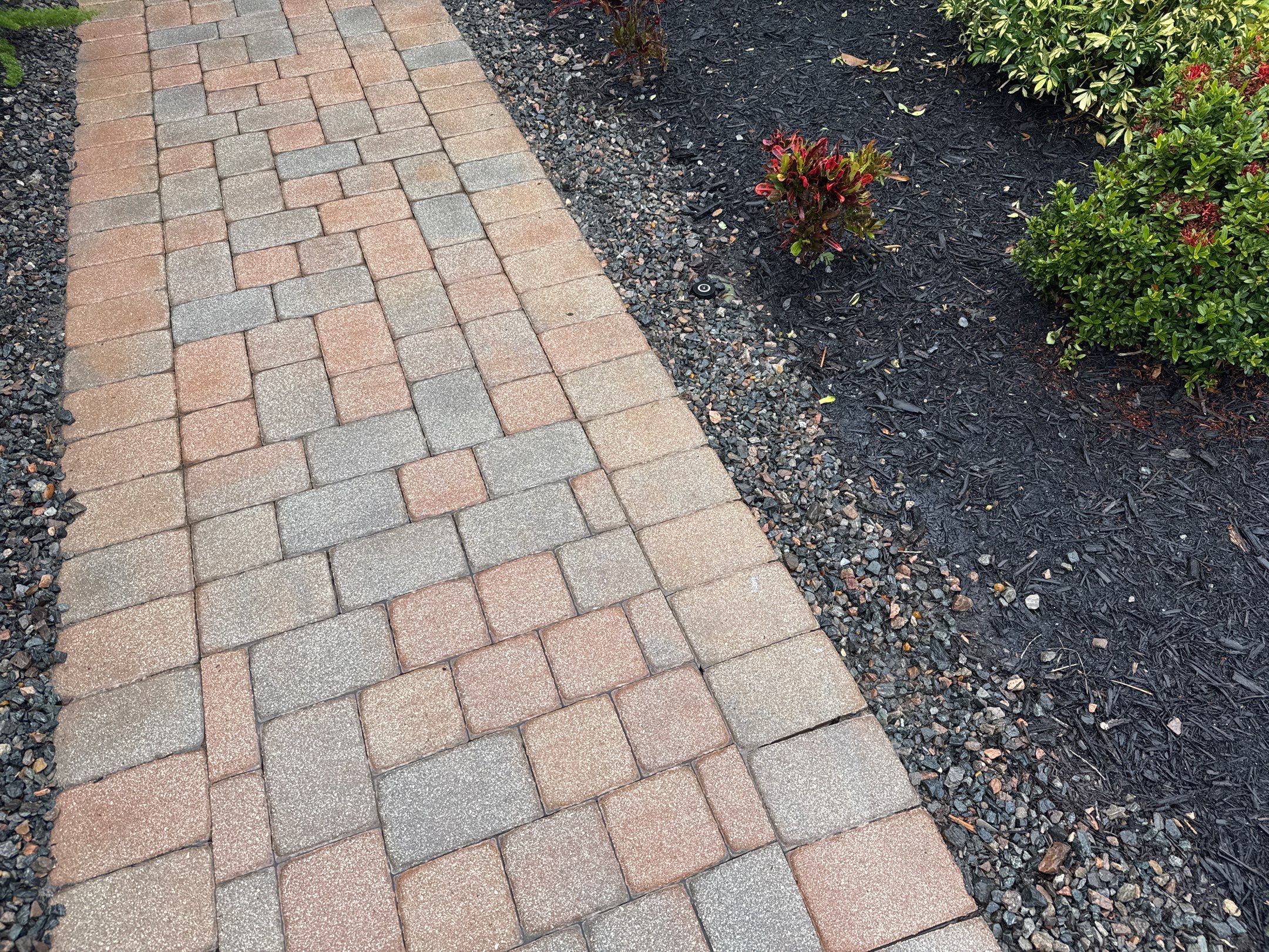 Oil & Tar Removal from Paver Driveway & Entryway by Sunshine AquaWash