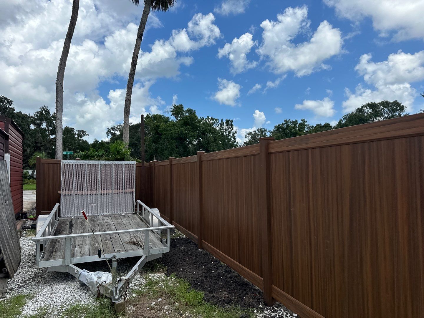 Vinyl Privacy Fence using 6Ft Professional Grade Mocha Walnut Privacy Fence by Asap fence and gates, LLC