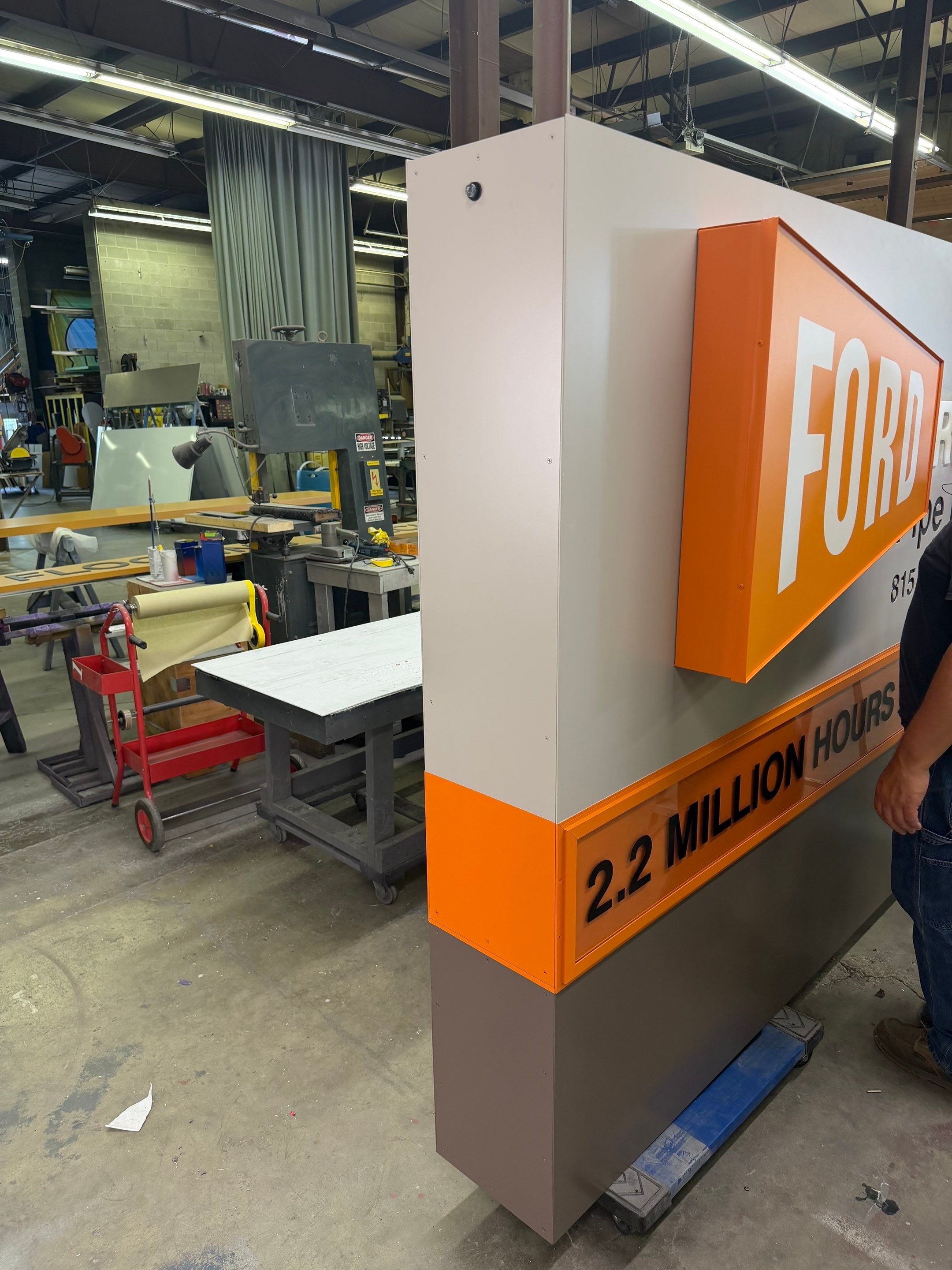 Monument Signage Installation and Site Wayfinding for Ford Meter Box by Hayes Design co