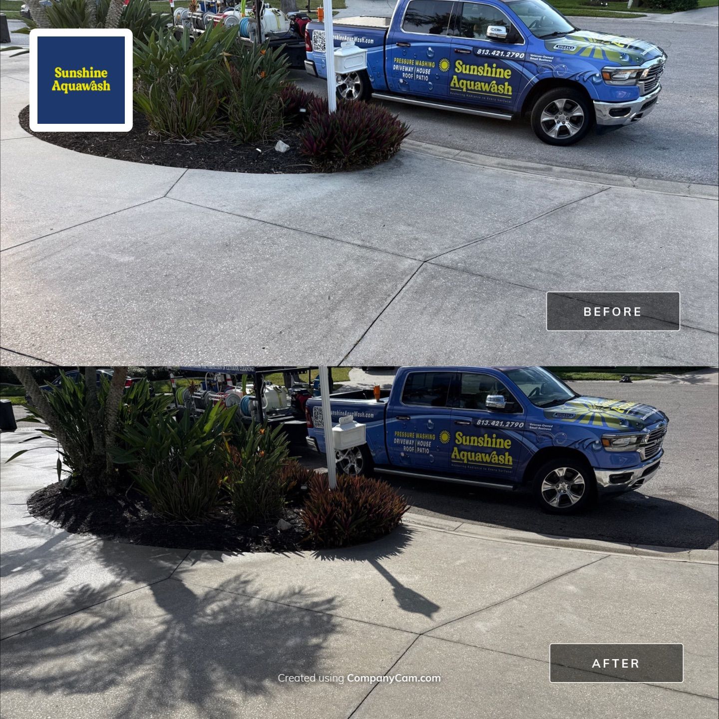 Driveway Cleaning at The Inlets Bradenton by Sunshine AquaWash