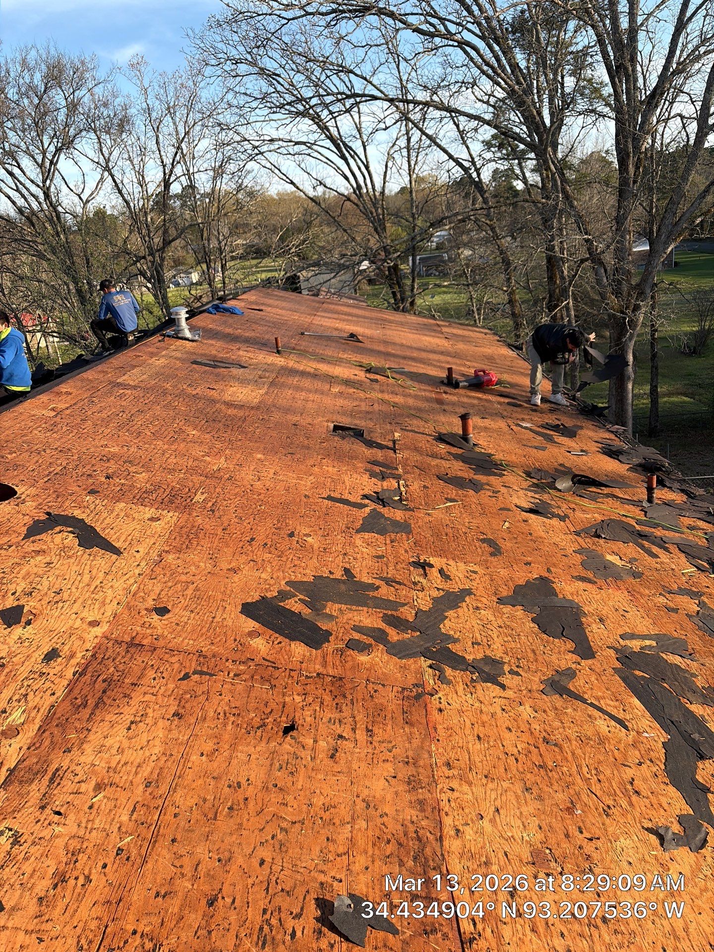 GAF Timberline UHDZ Shingle Roof Replacement and Decking Repair in Pearcy by Temple Roofing and Exteriors
