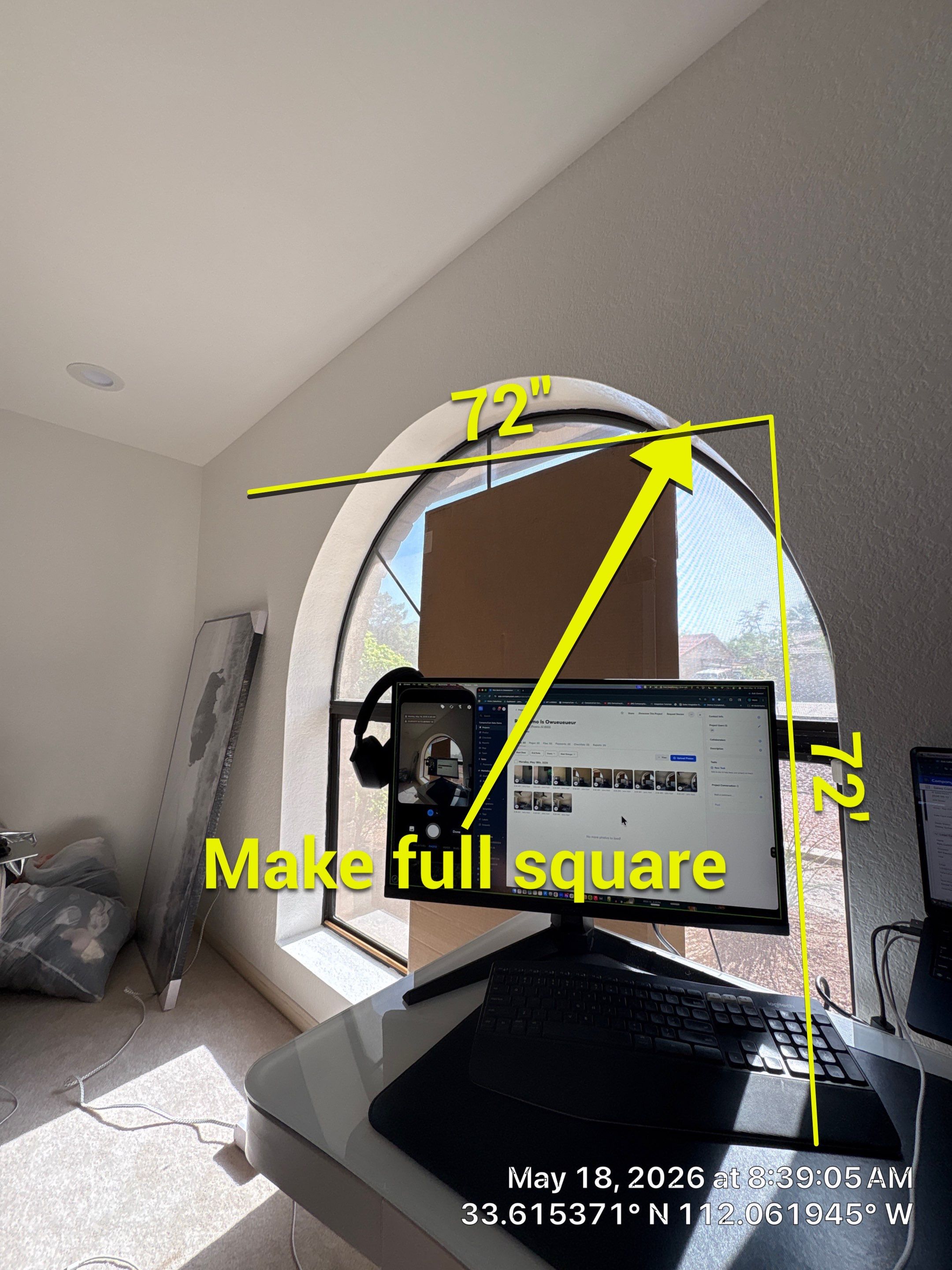 Modern Ceiling Fan and Media Wall Installation in Phoenix by CompanyCam Sales Demo