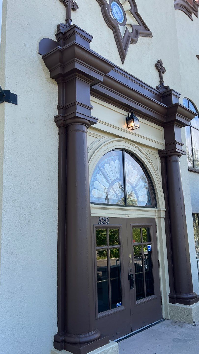  Presbyterian Church repairs to entrance architecture by Straight Edge Roofing Inc