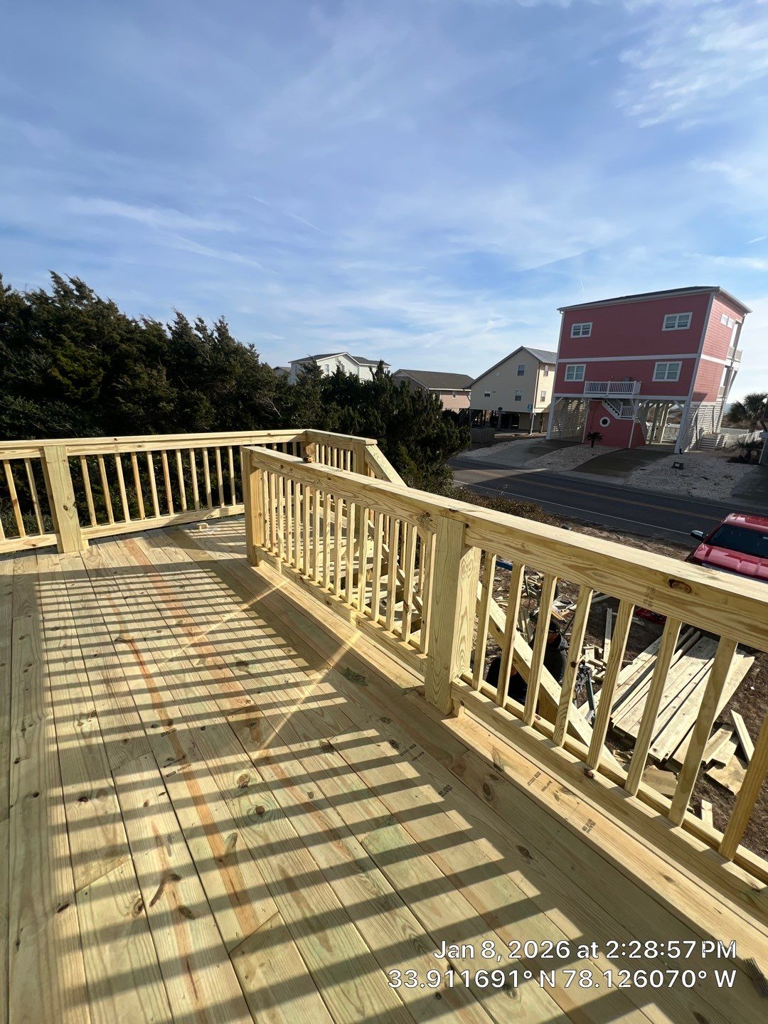 Deck Construction in Oak Island, NC | Coastal Outdoor Living Project by RGR Construction and Roofing, LLC