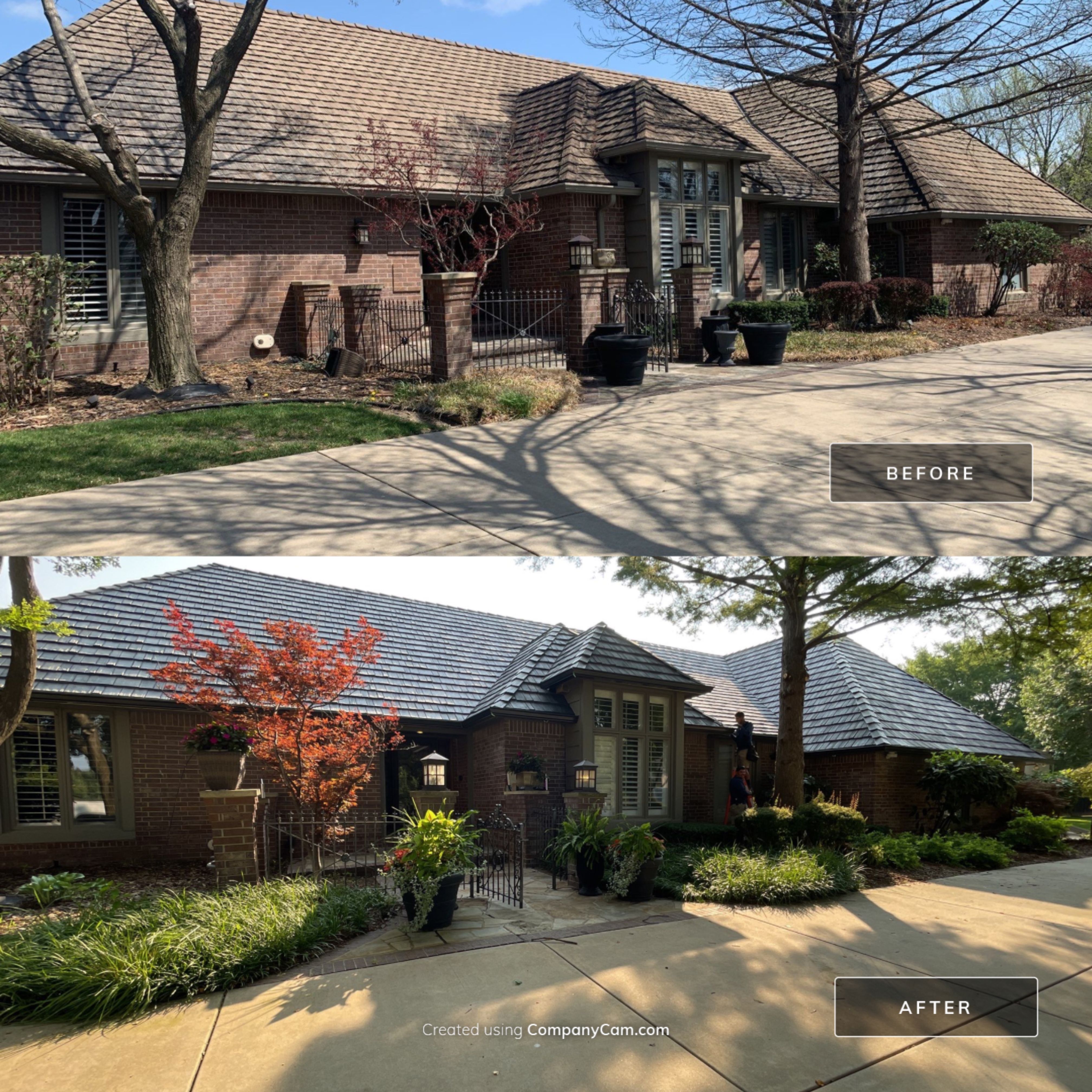 Residential Roofing Installation using Black Oak Shake by Eaton Roofing 