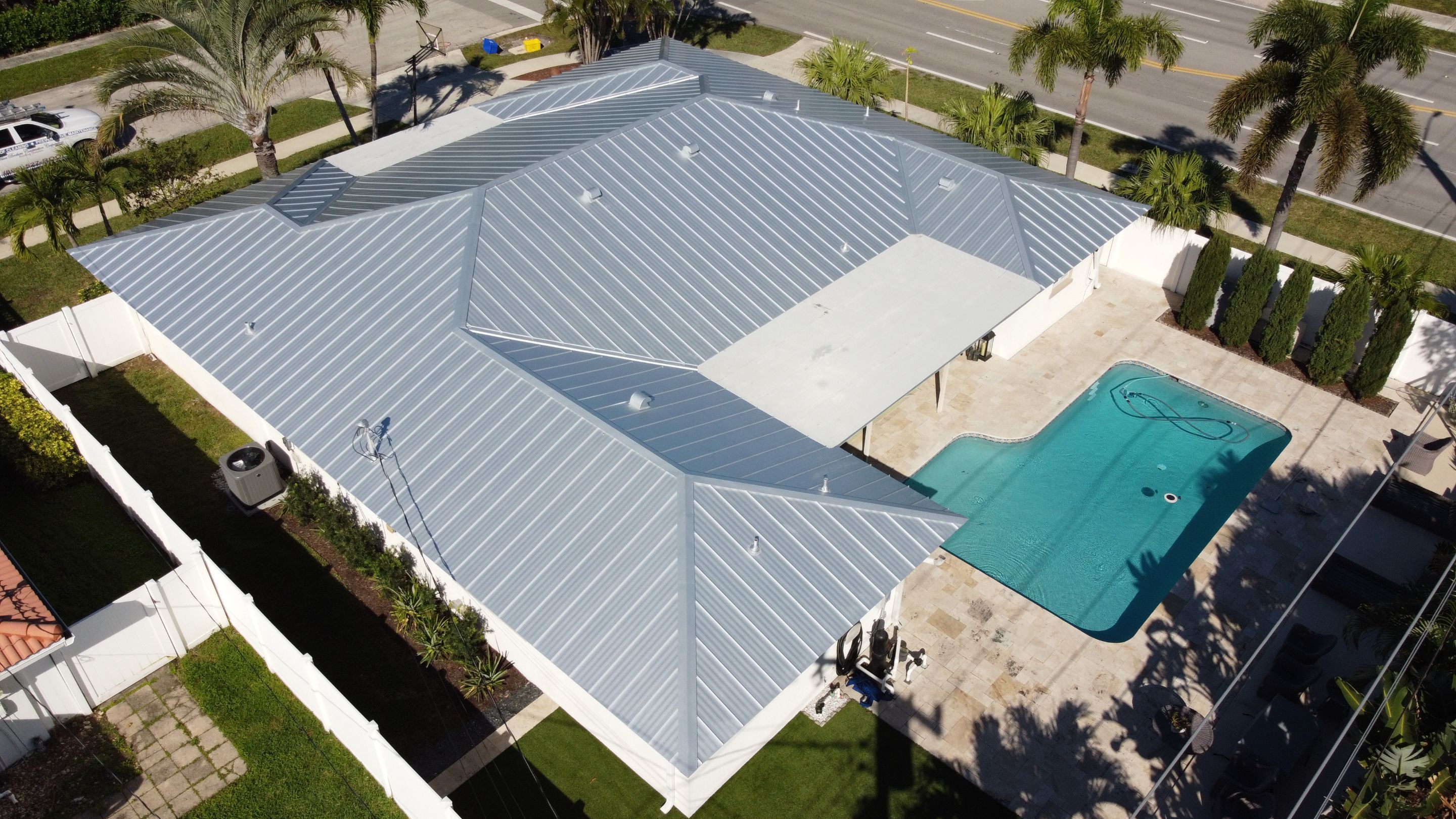 Residential Roofing Installation using 1" Nail strip metal roof by BLUES BROTHERS ROOFING