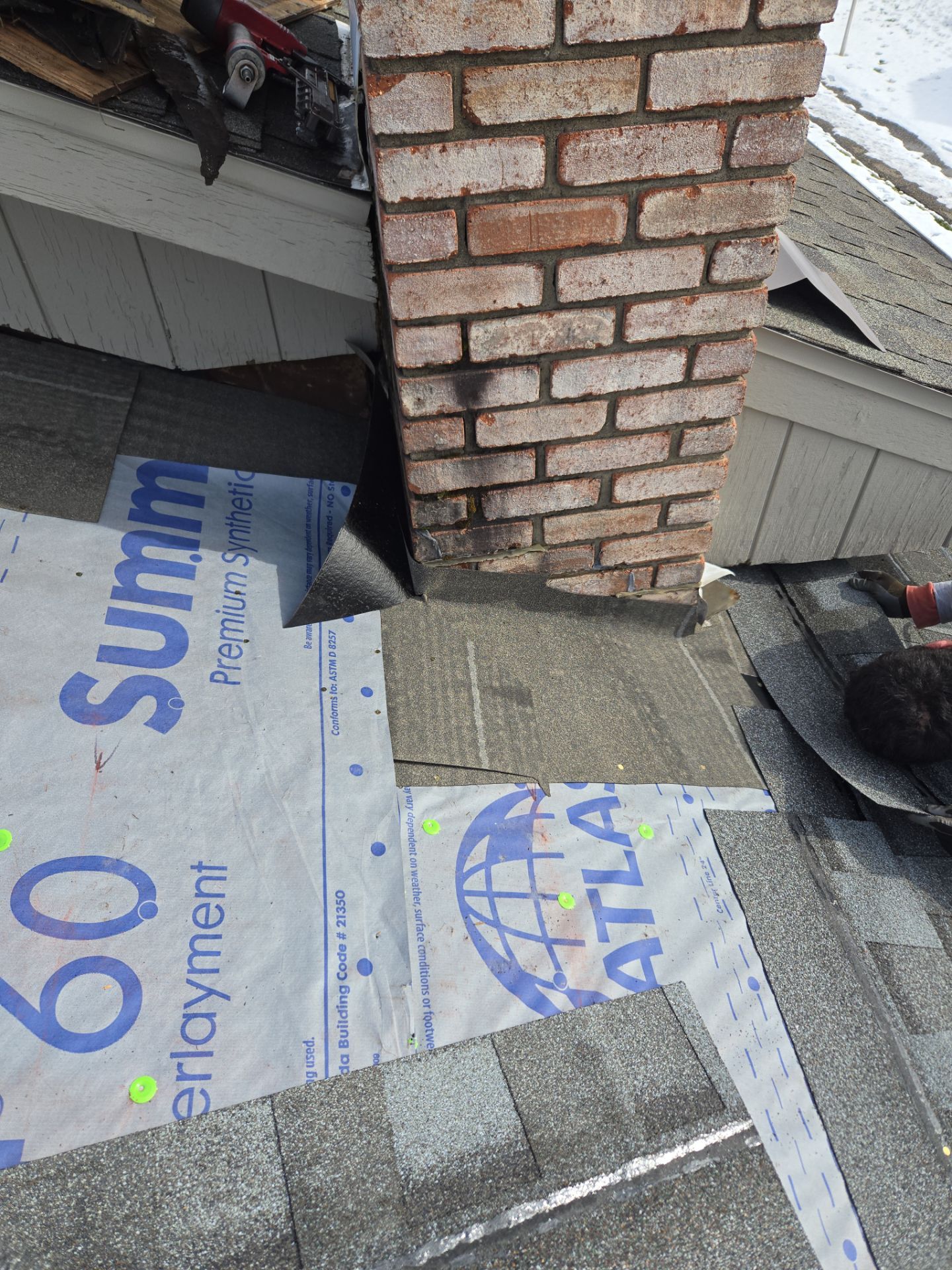 Atlas Pinnacle, Color, Coastal Granite, Drip Edge, Color, Black by Eagle Eye Roofing