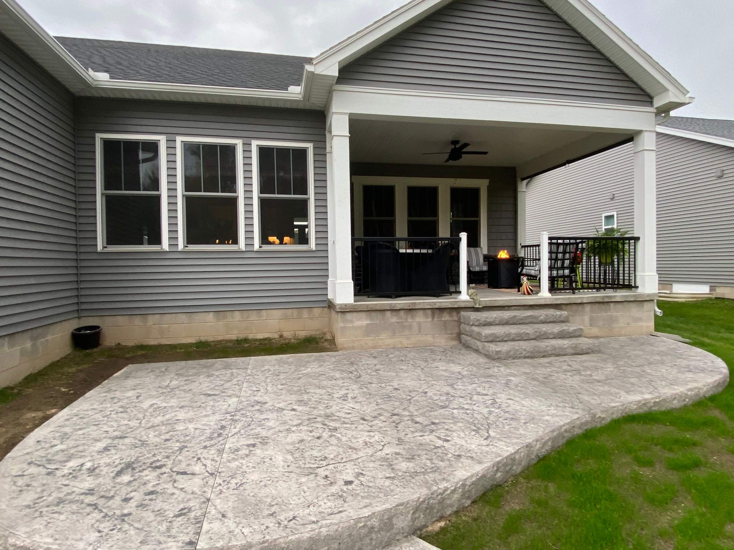 Heavystone Textured Stamped Patio  by NG Masonry & Construction LLC