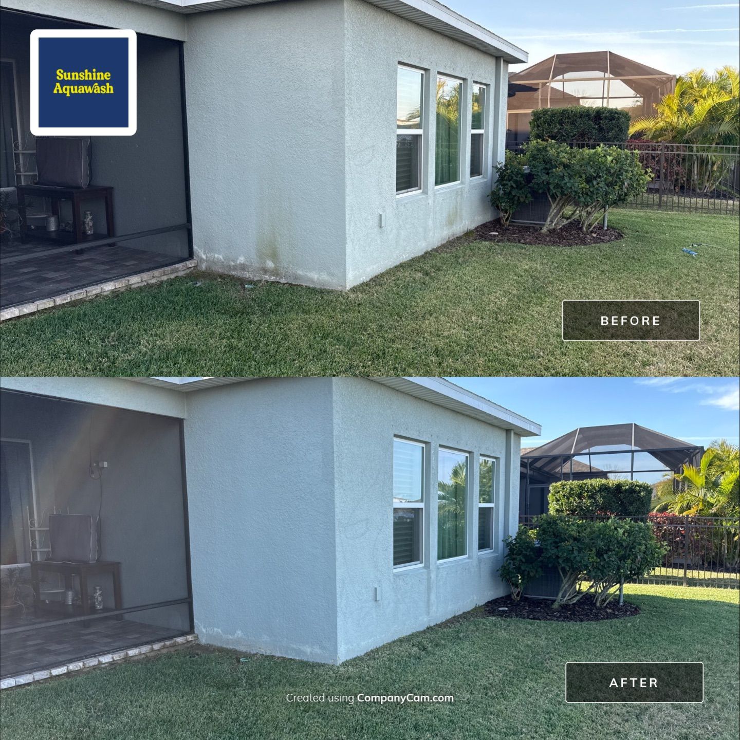 One-Story House Wash & Driveway Cleaning in Trevesta – Palmetto, FL by Sunshine AquaWash