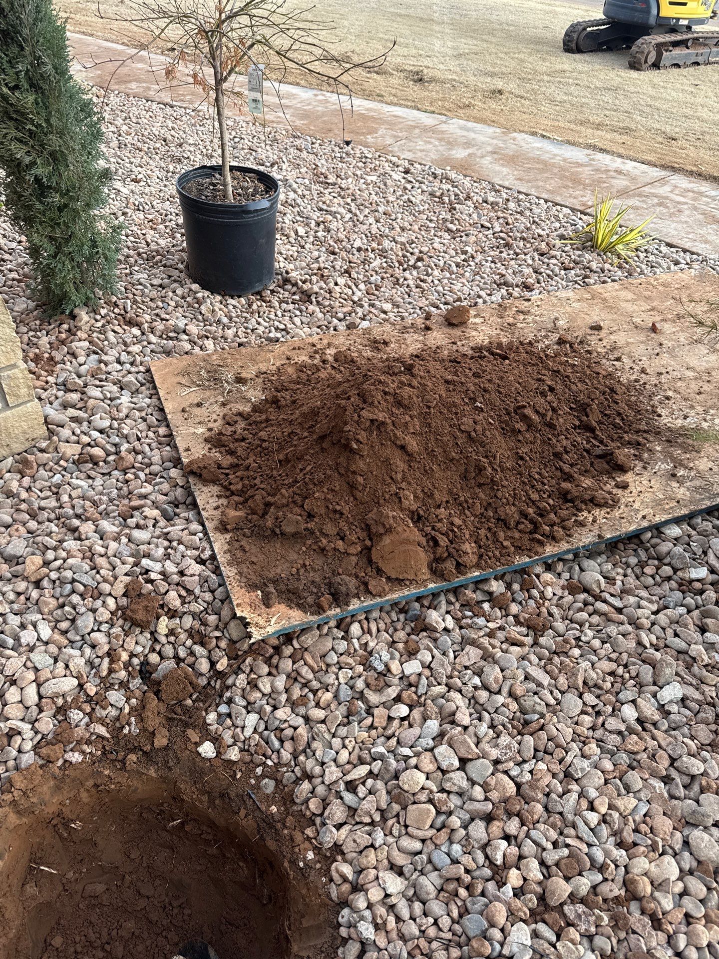 Landscape installation w/ irrigation and landscape lighting by Clays Services Inc