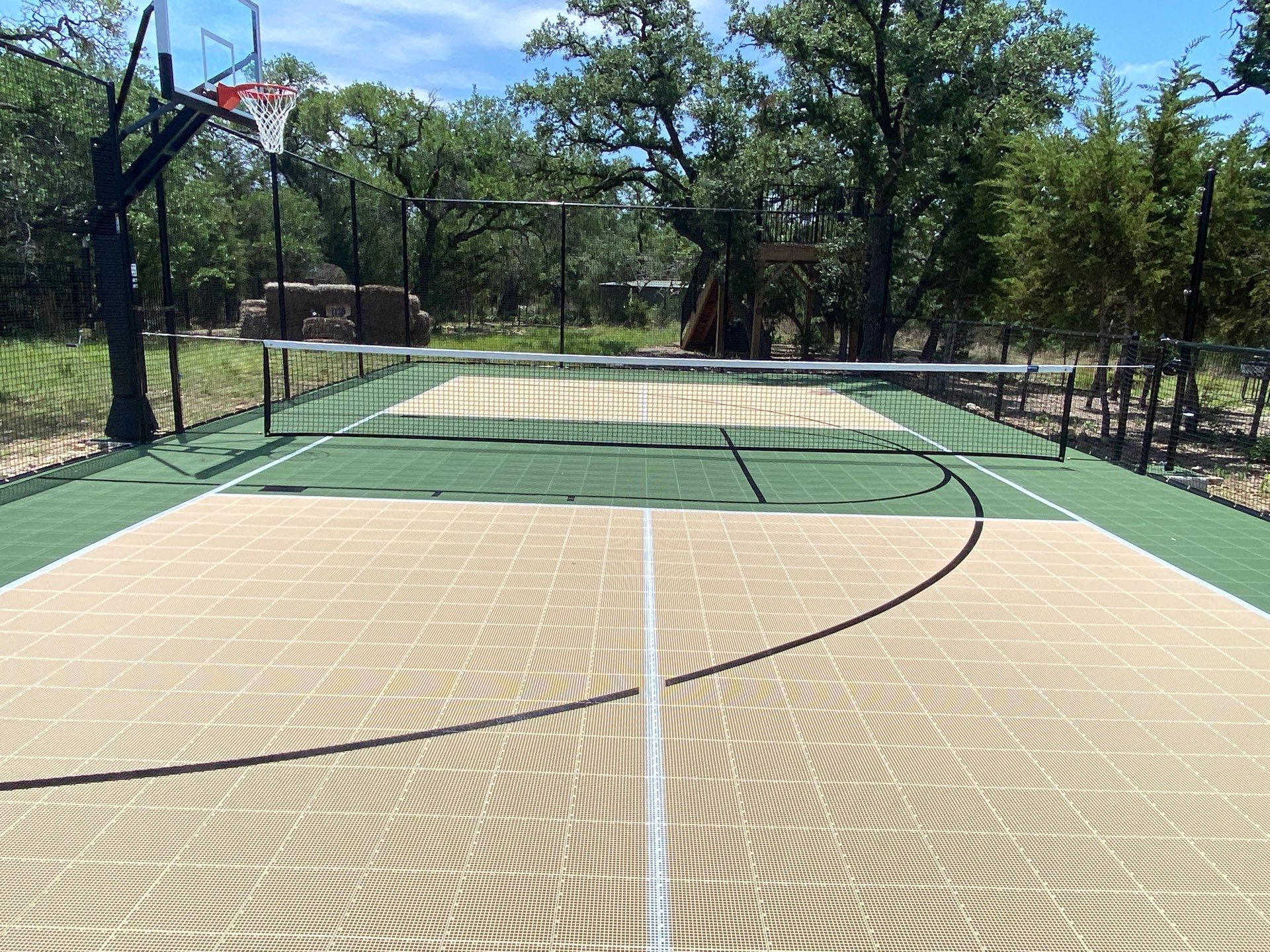 Custom Gamecourt Outside of Austin by Sport Court Austin