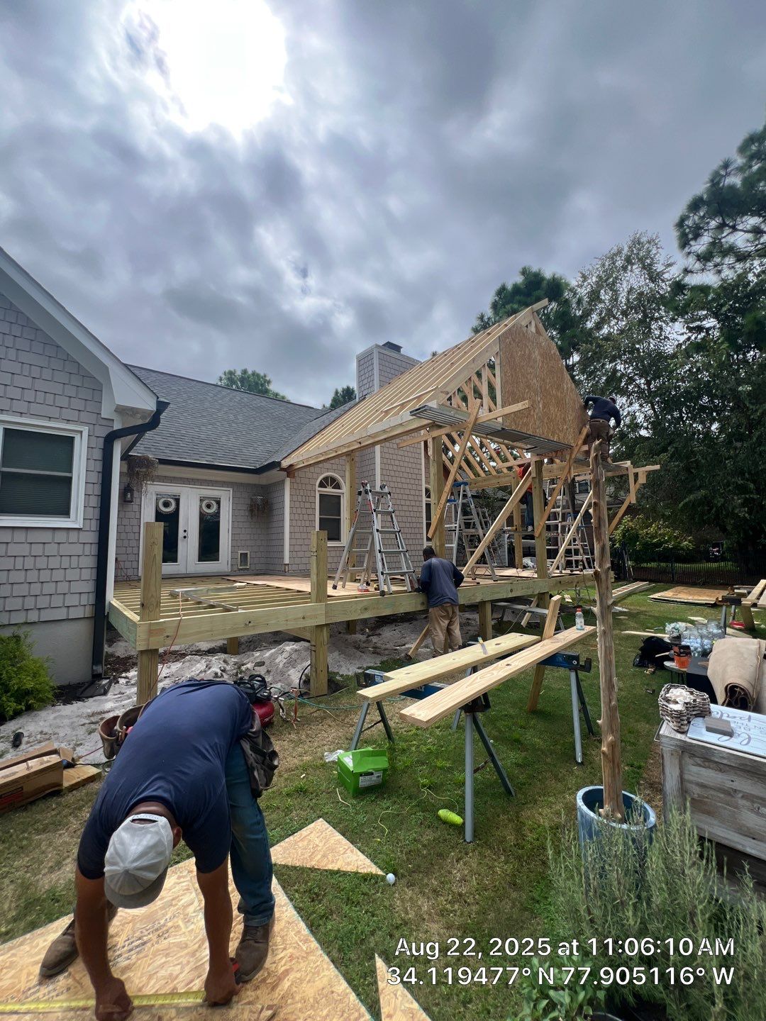 Back Porch Addition in Beau Rivage  by RGR Construction and Roofing, LLC