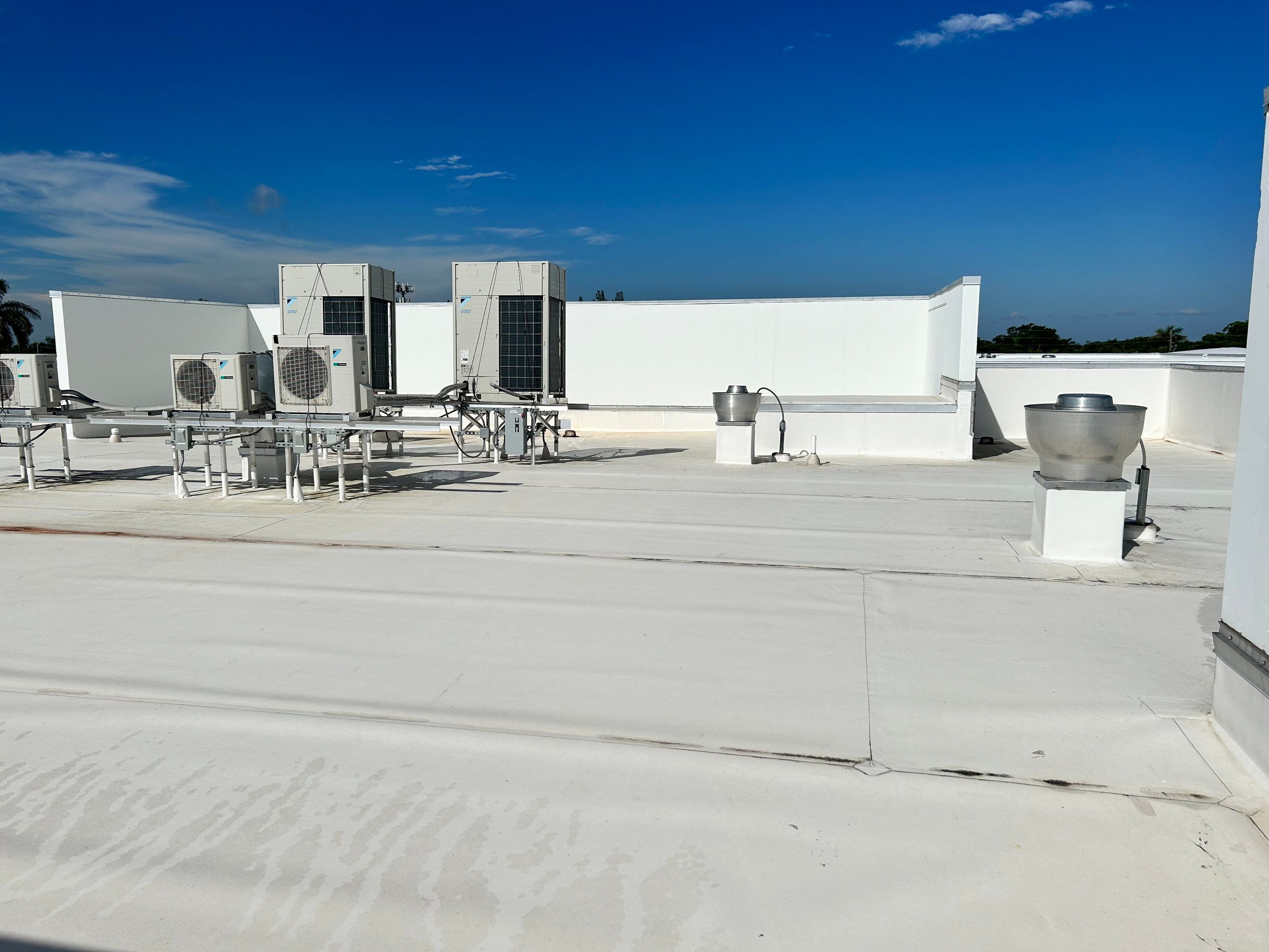 TPO Flat Roof Installation at Dade Quail Roost in Miami by AJF ROOFING INC