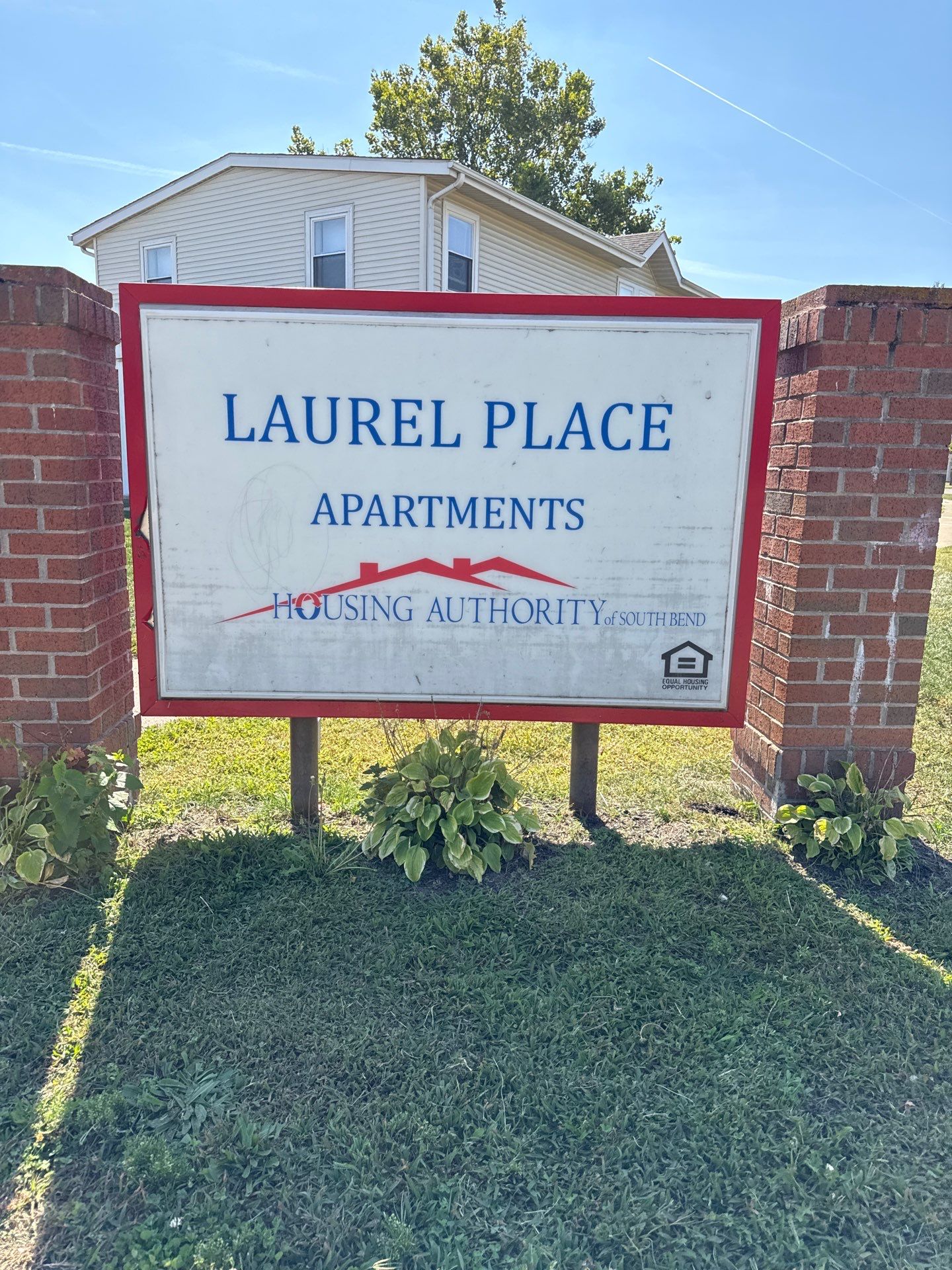 Laurel Court Apartments Monument Sign Replacement and LED Lighting Update by Hayes Design co