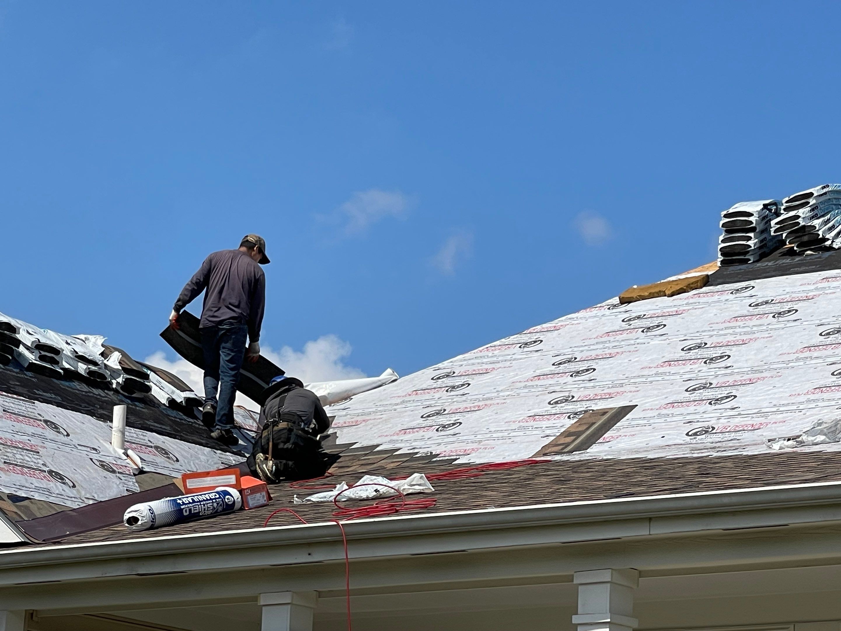 Residential Roofing Installation using IKO dimensional shingles by SOS Home Ohio 