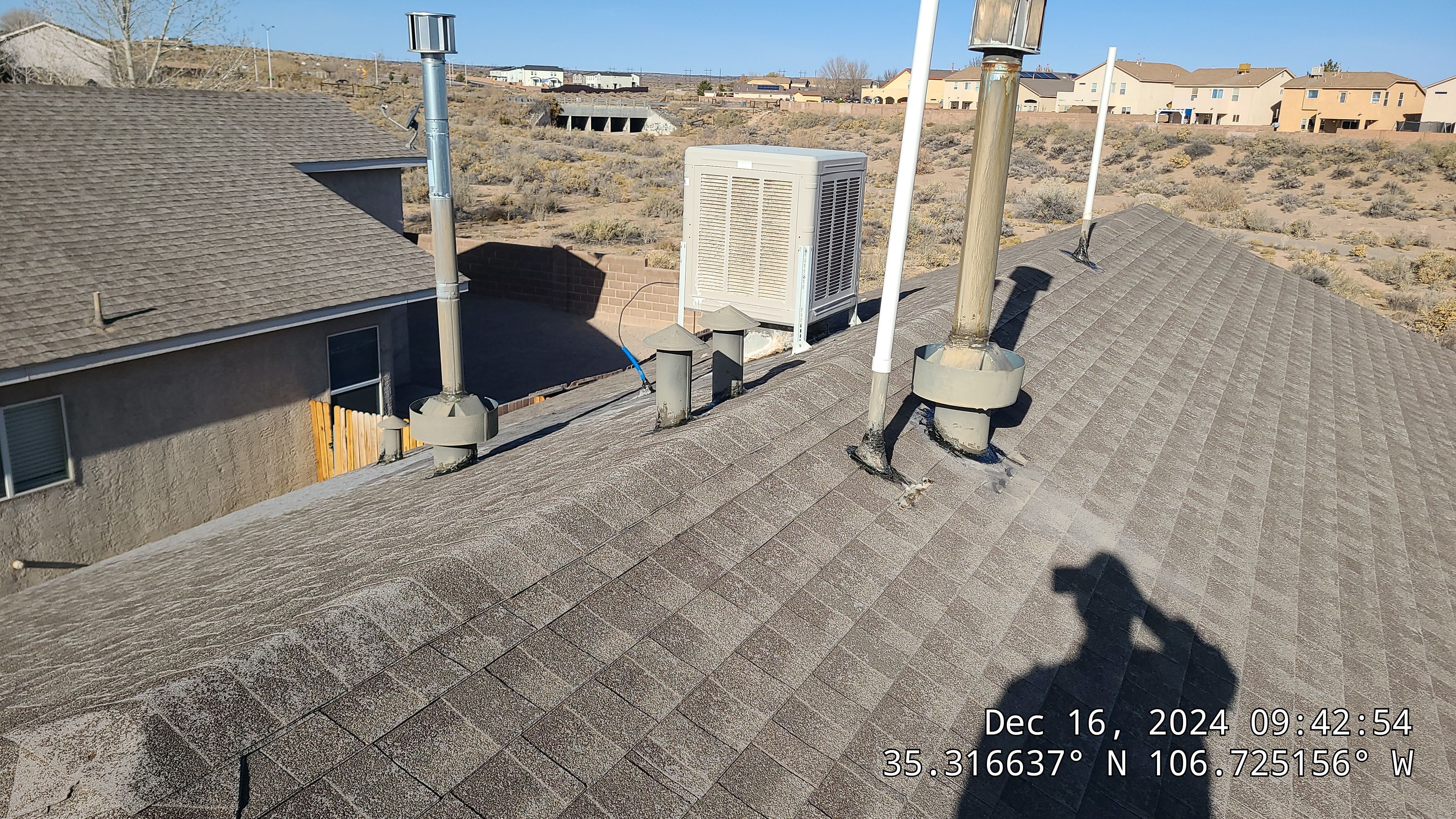 Owens Corning Brownwood Duration shingle roof replacement in Rio Rancho by Doyle Roof Masters Inc
