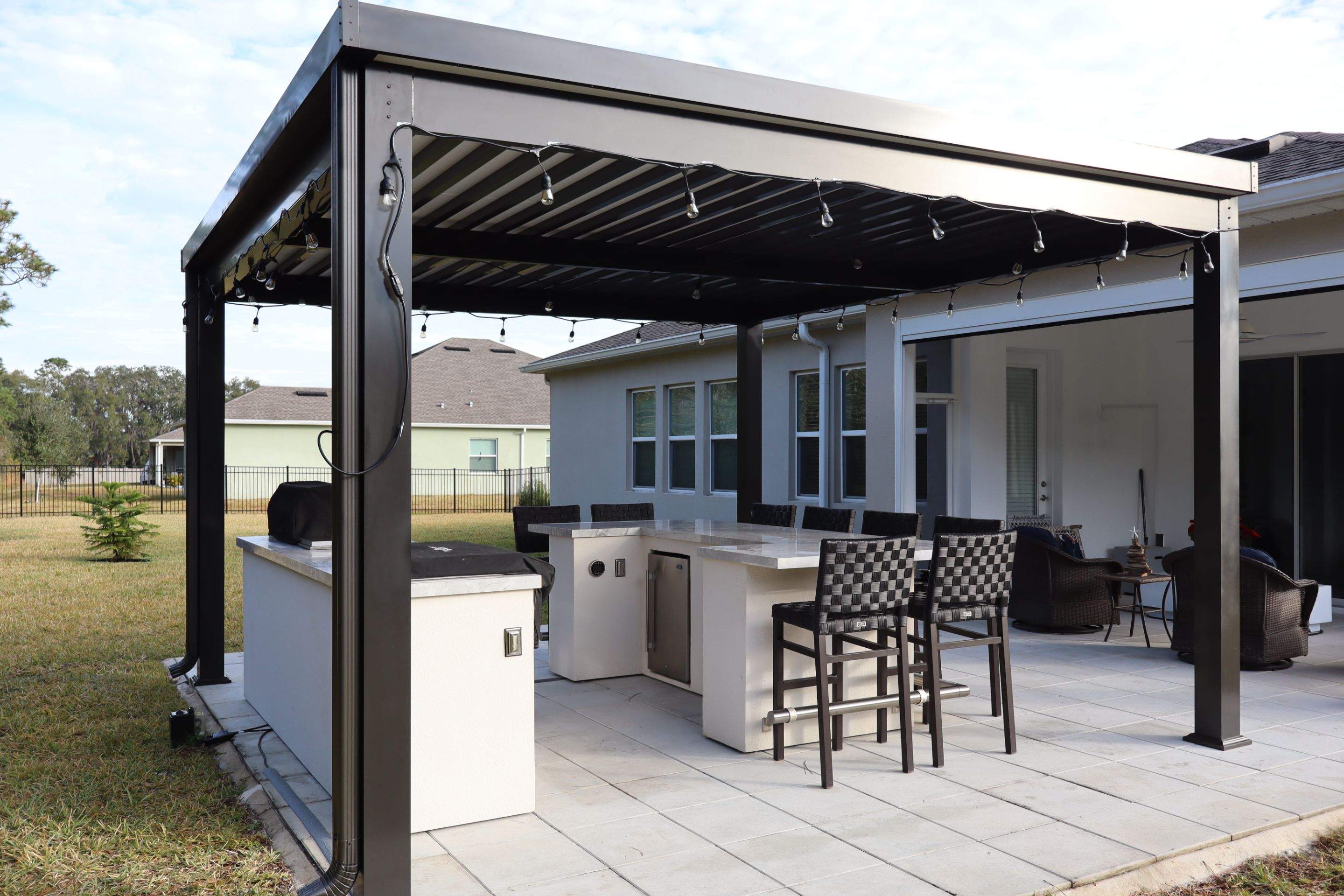 Free standing aluminum Pergola 15x15 by Orlando pergolas 