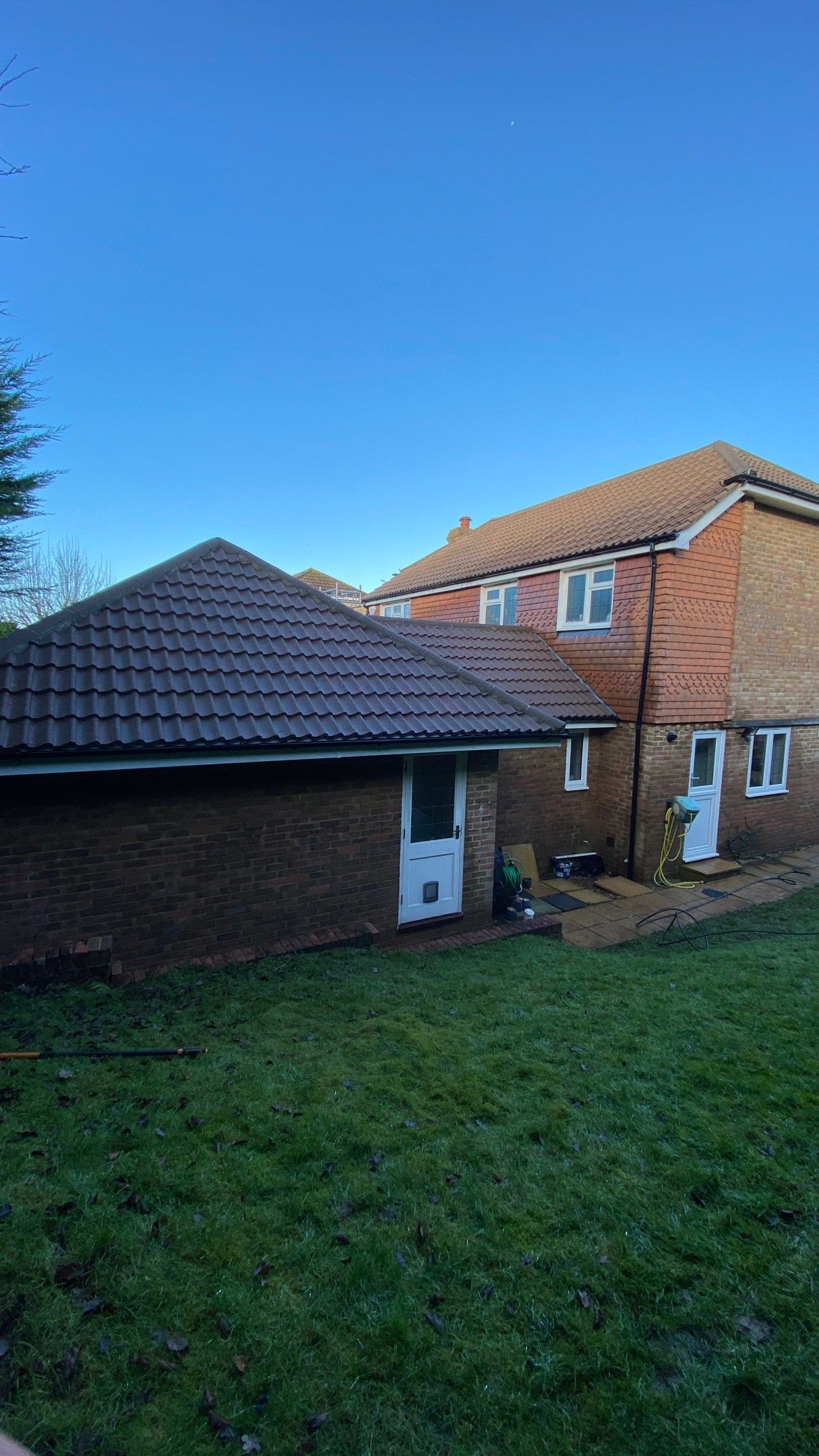 Roof and Patio Cleaning using Honda 15lpm Low Pressure Washing Machine by Ges Exterior Cleaning ltd