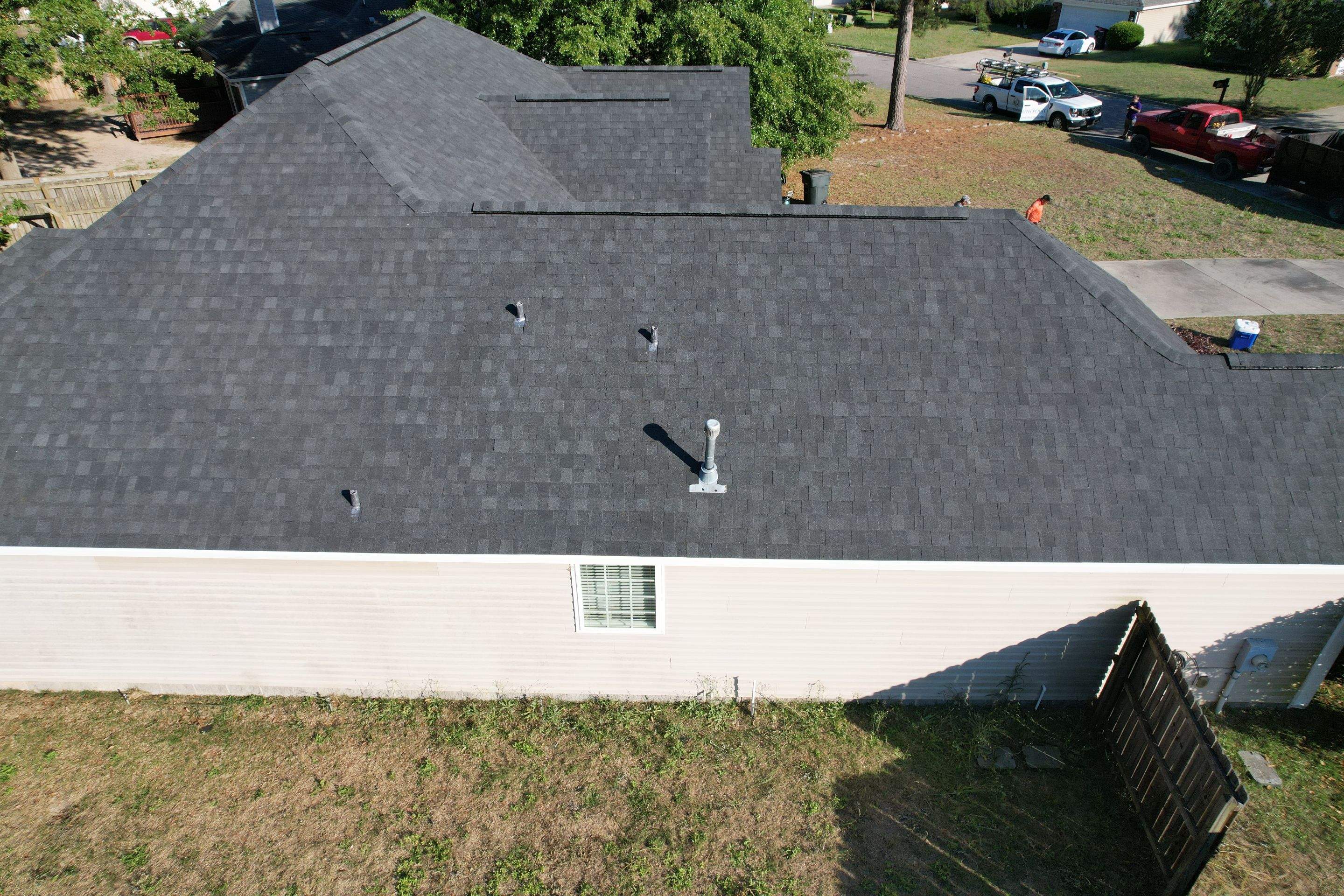 Roof Replacement- Atlas Black Shadow- Gutters & Guards- North Augusta by South Point Roofing