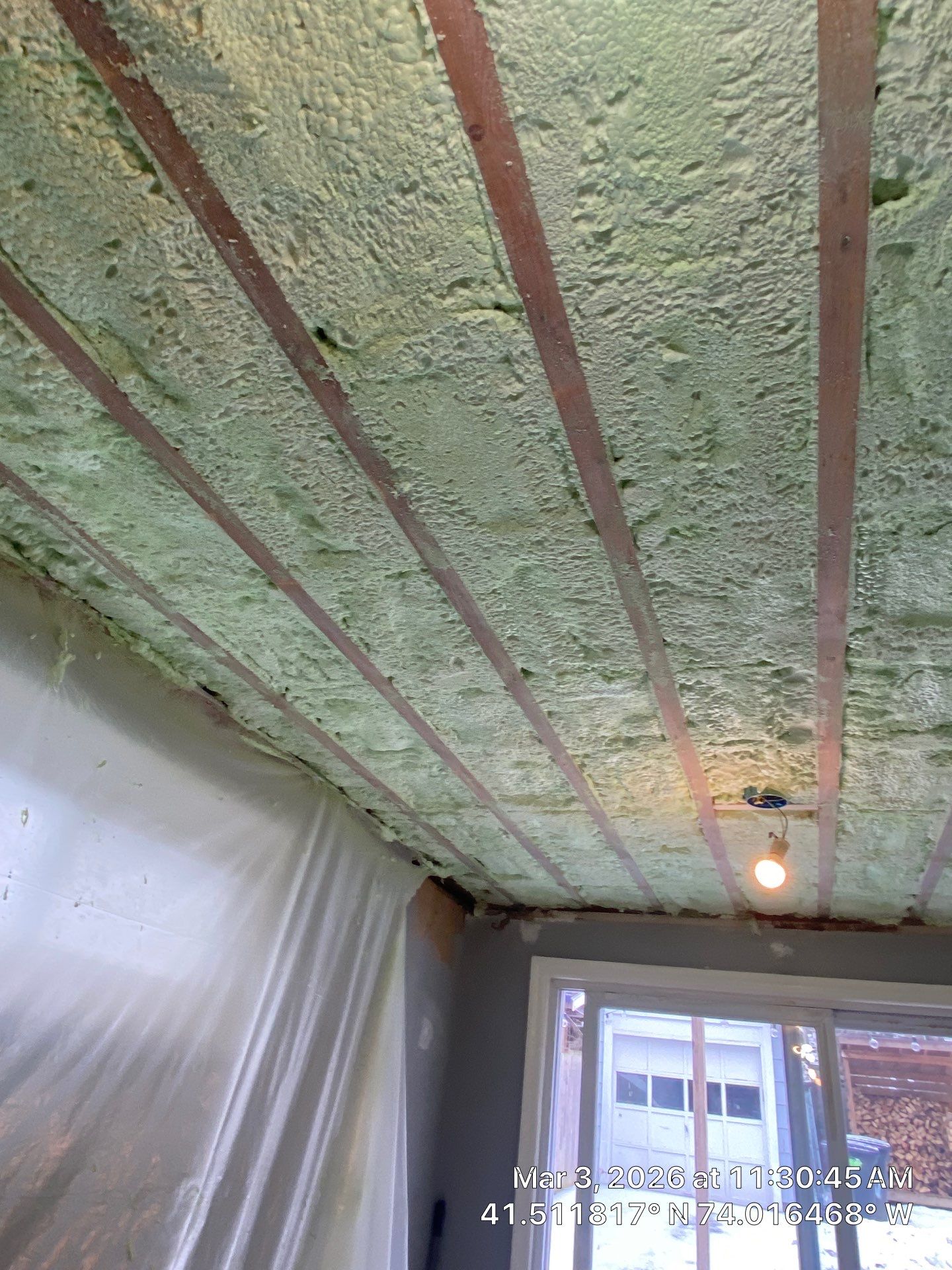 Attic Insulation using open cell spray foam by NYS Foam & Energy